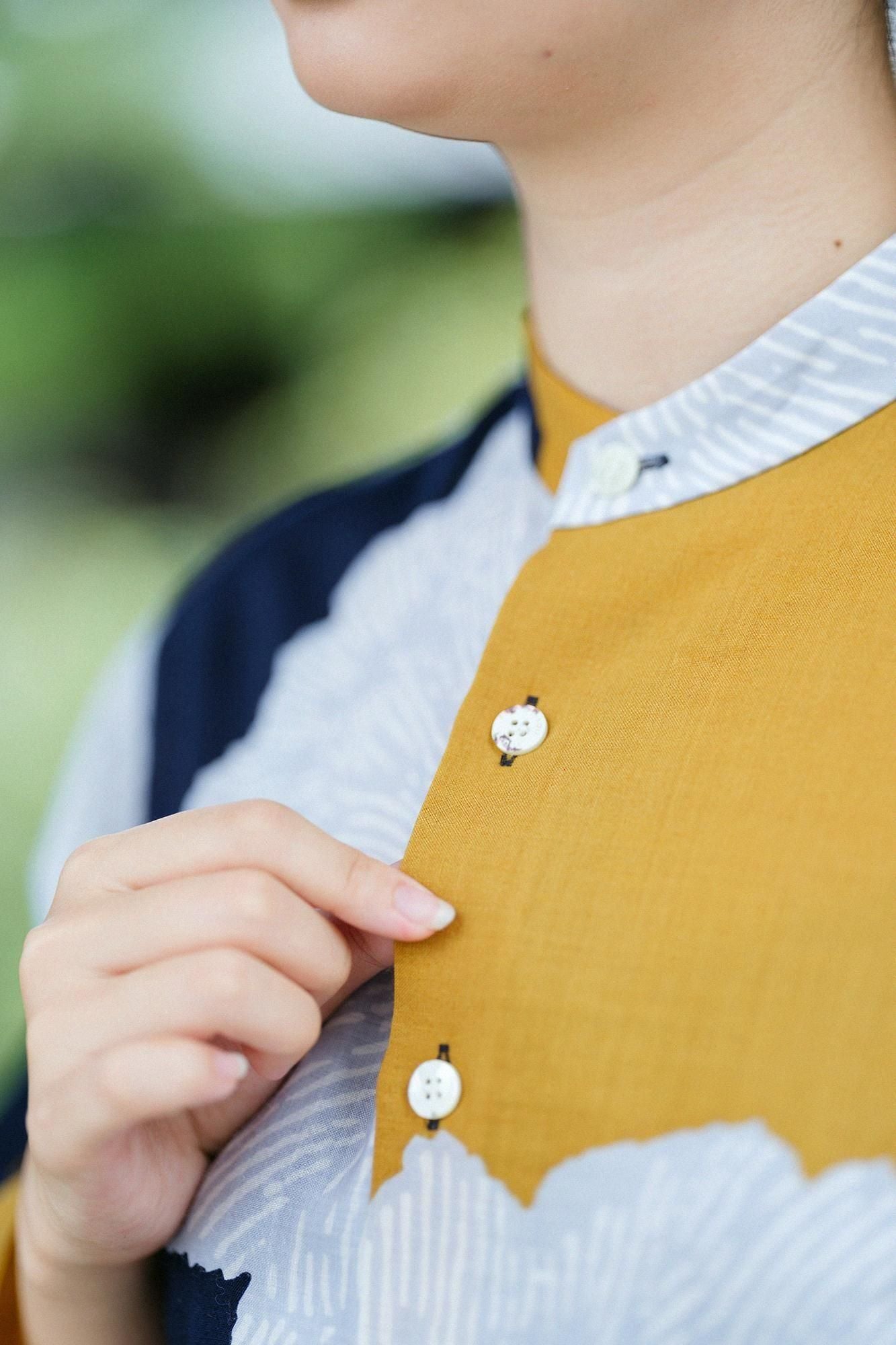 Dessus en tissu d'herbe en mousseline/pivoine Twilight Moon