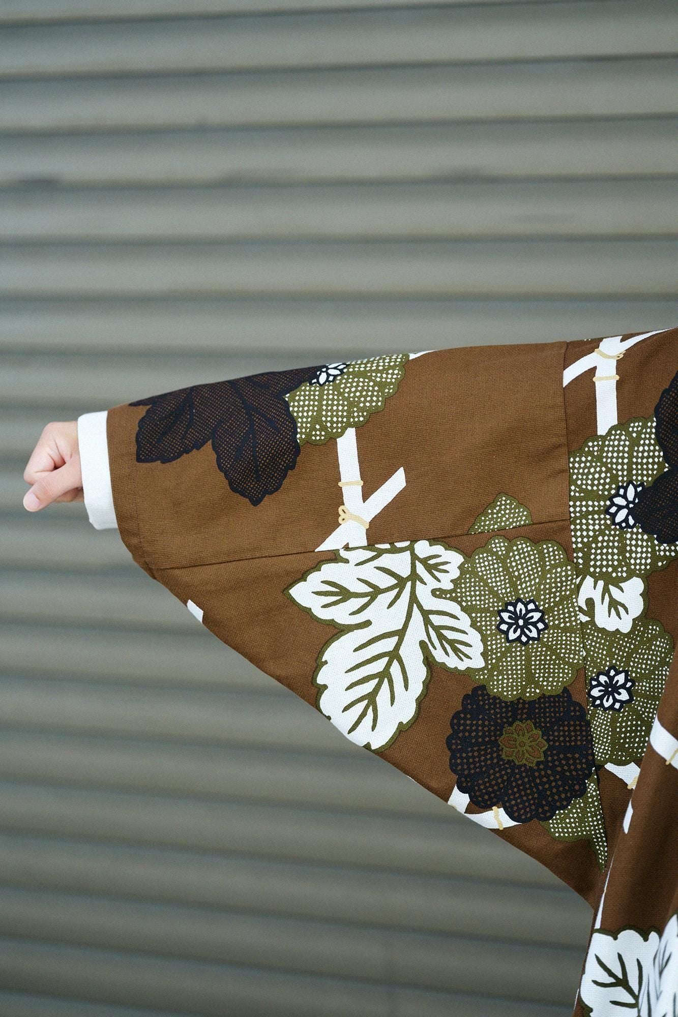 変わり織 もじり袖 短衣（たんい） 単（ひとえ）／籬菊模様（まがき