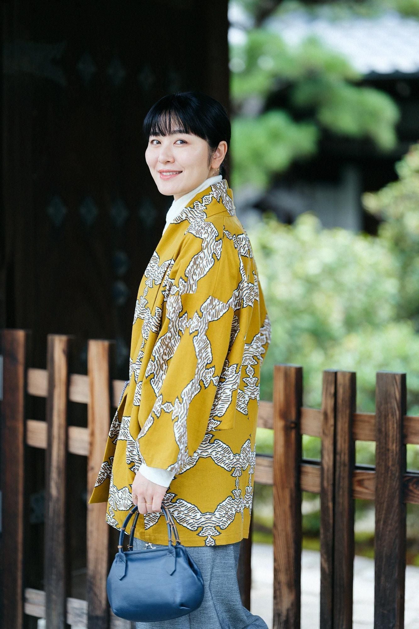 変わり織 もじり袖 短衣（たんい） 単（ひとえ）／武者七宝（むしゃしっぽう）