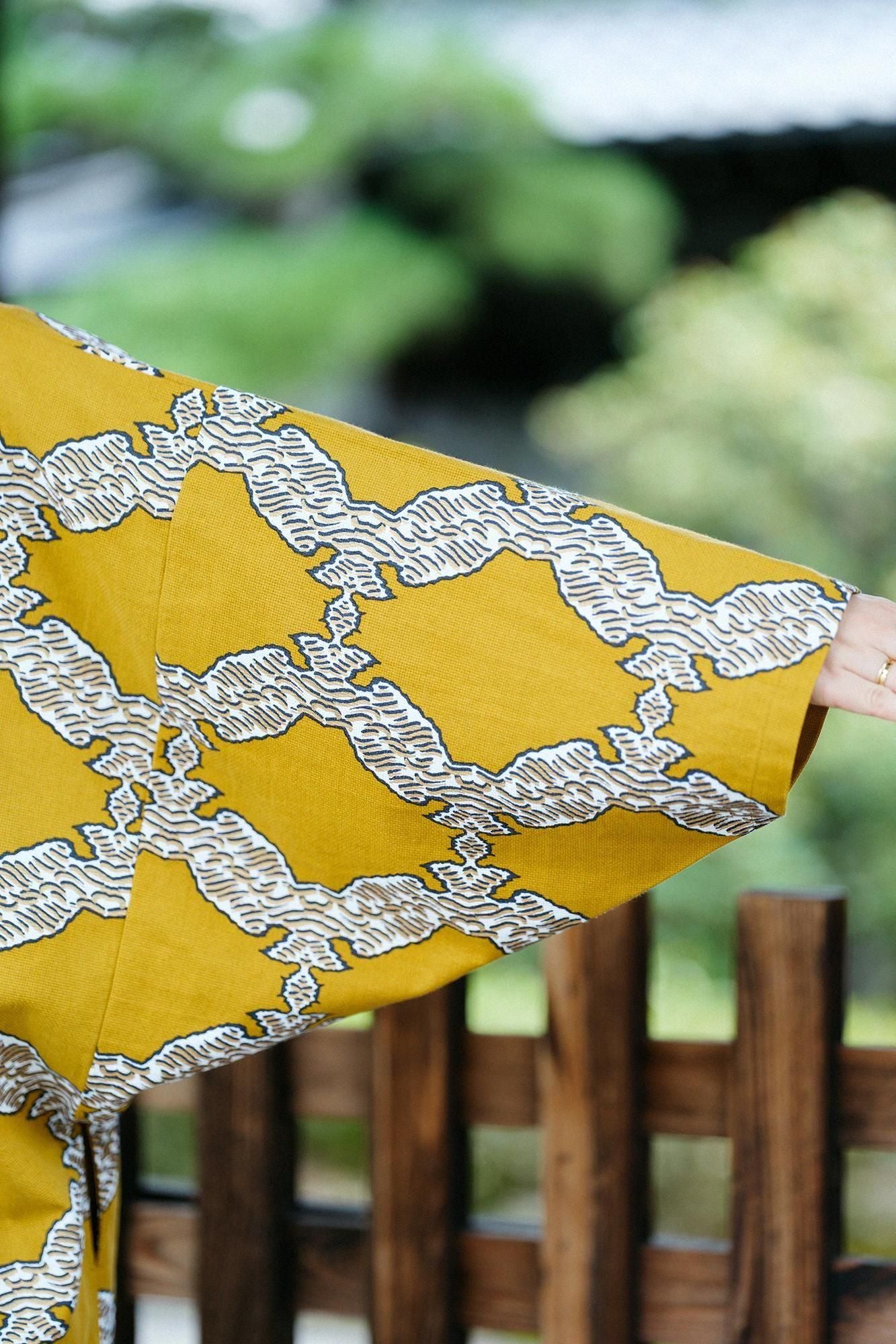 変わり織 もじり袖 短衣（たんい） 単（ひとえ）／武者七宝（むしゃしっぽう）