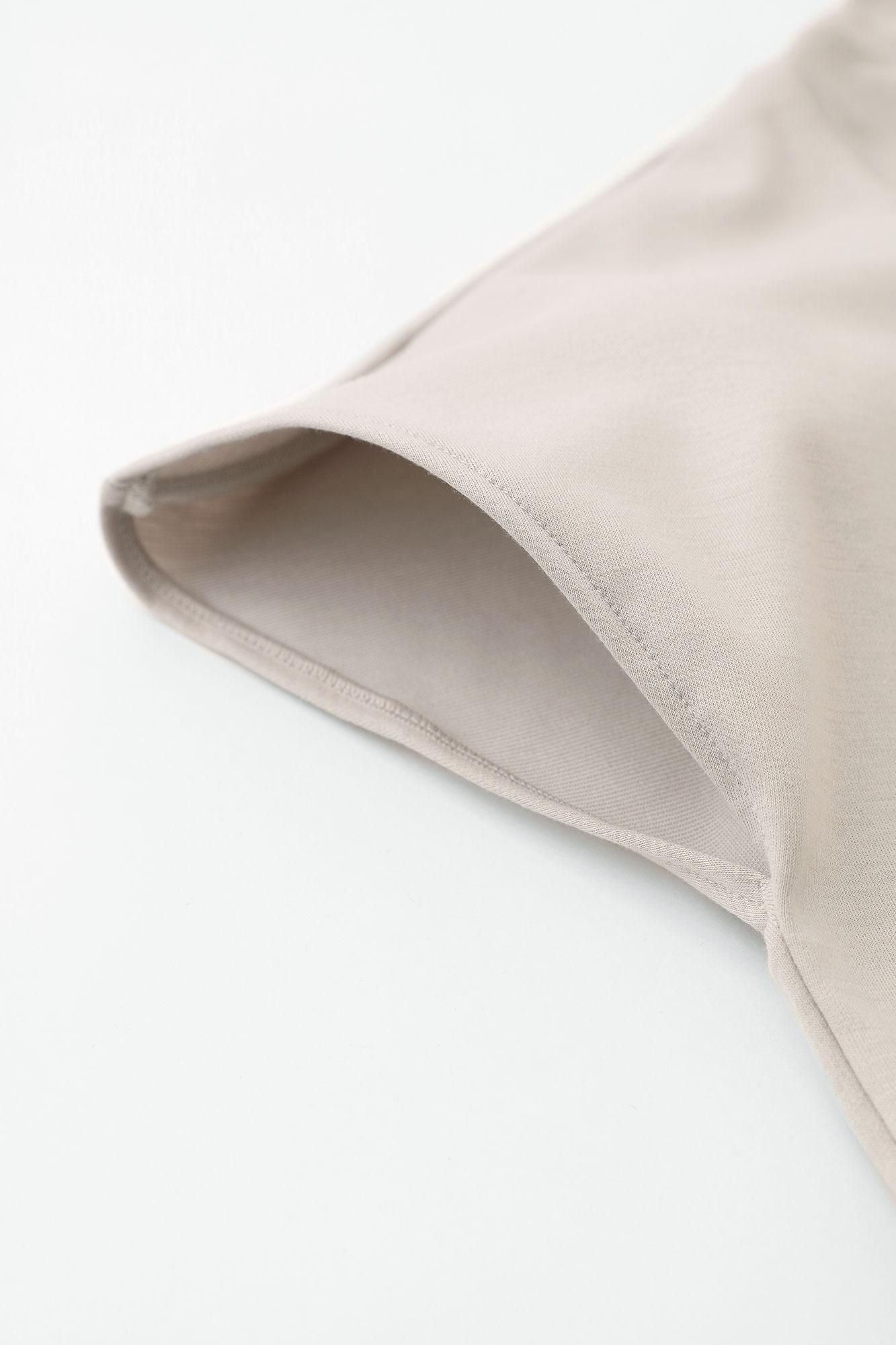 羊毛混紡 雙面編 太夫背心洋裝／灰白色