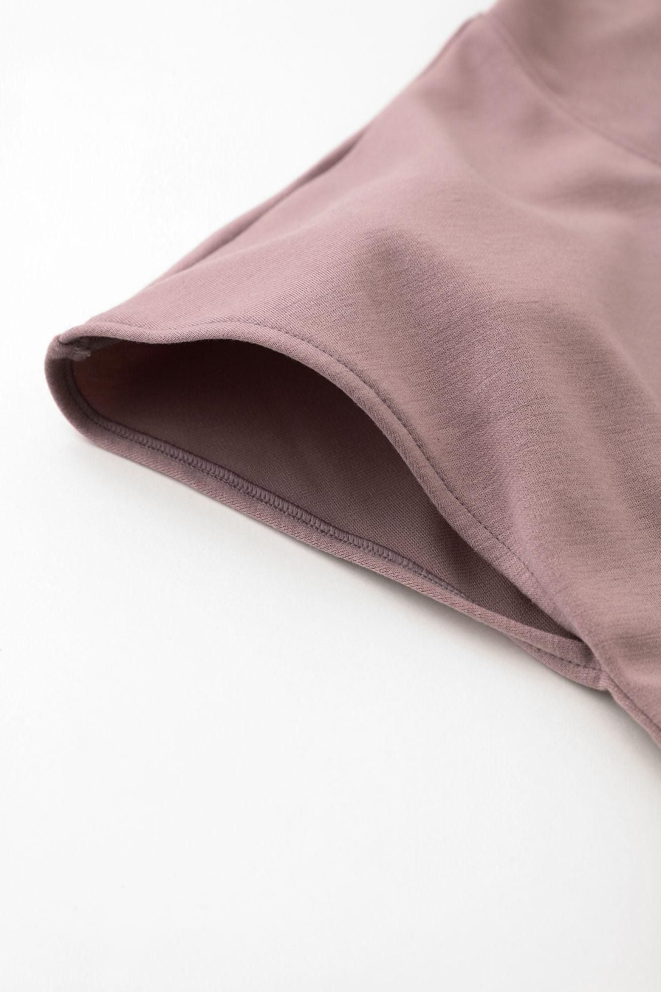 羊毛混紡 雙面編 太夫背心洋裝／藕粉色