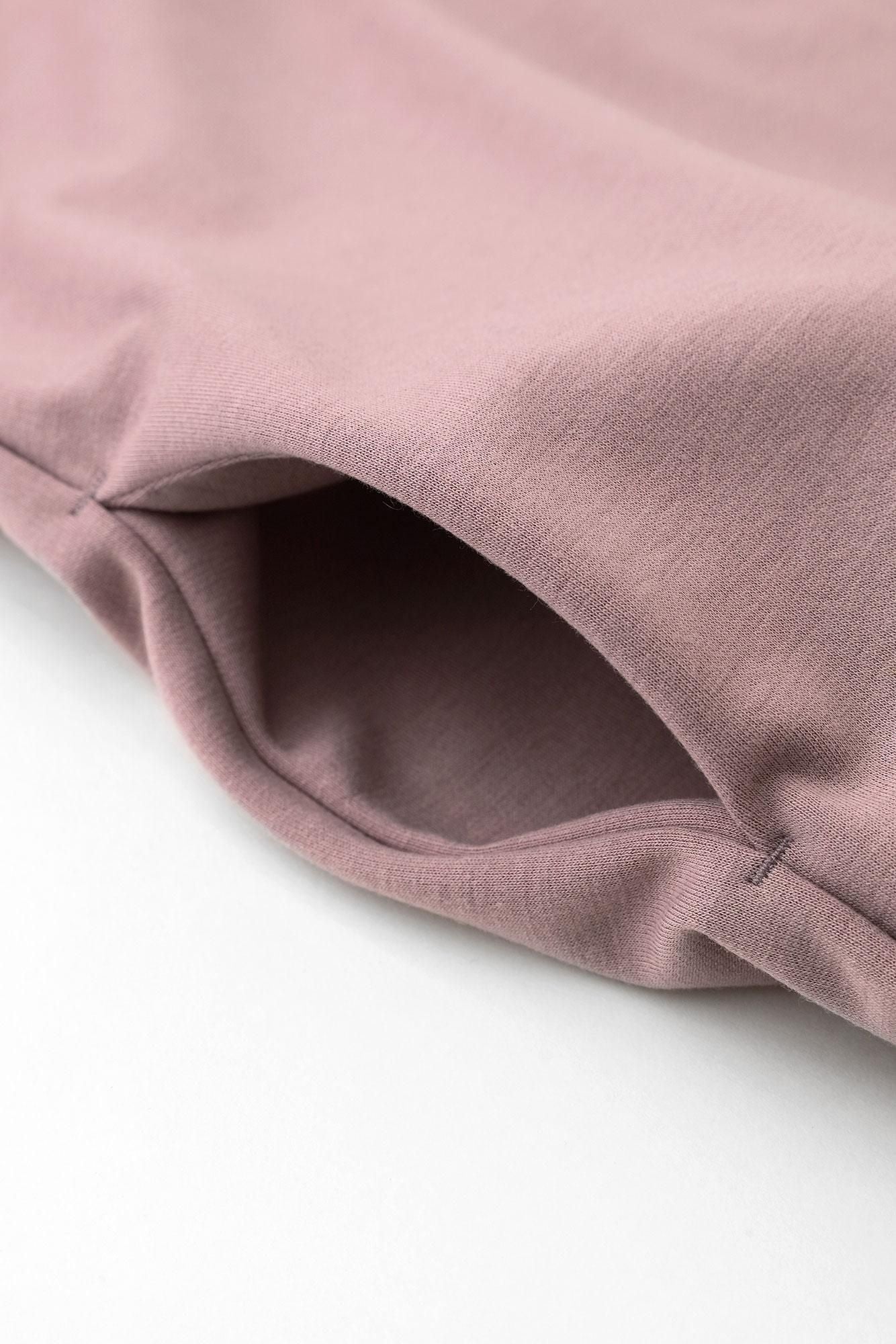 羊毛混紡 雙面編 太夫背心洋裝／藕粉色