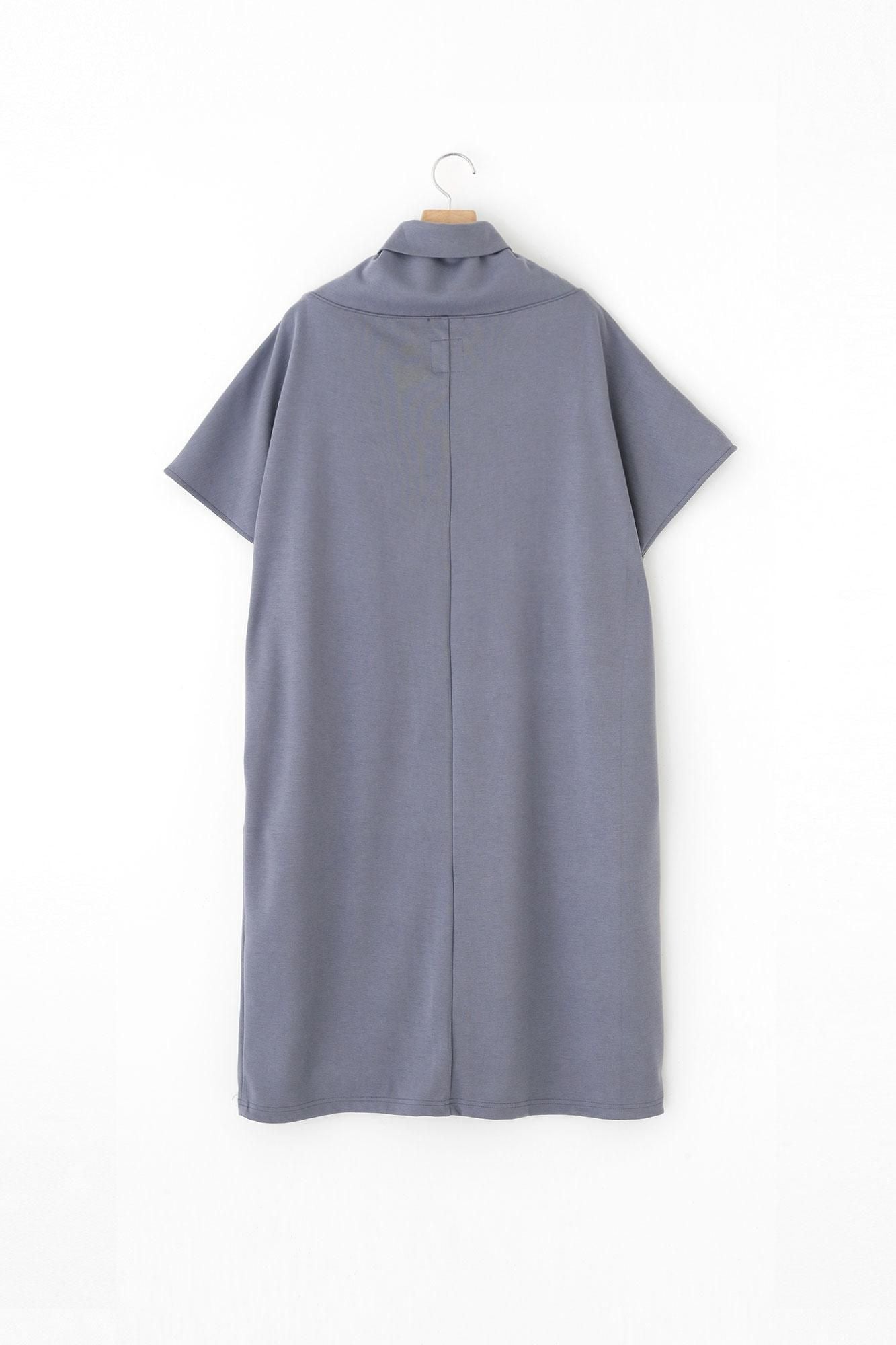 ウール混 両面編（りょうめんあみ） 太夫（たいふ） 一つ身／縹鼠（はなだ