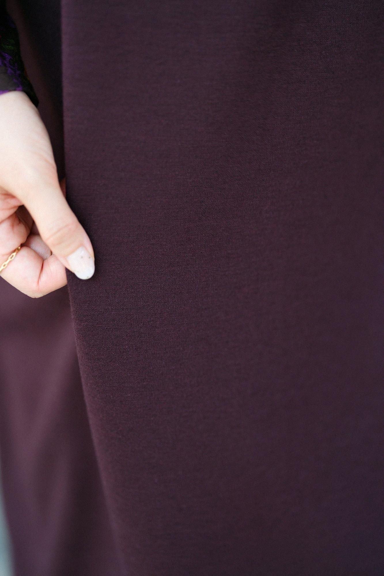 羊毛混紡 雙面編 太夫背心洋裝／深棕色