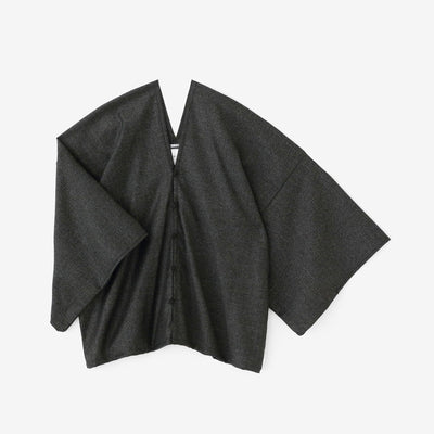 ウールレーヨン 杉綾織（すぎあやおり） はつき／墨黒（すみくろ）