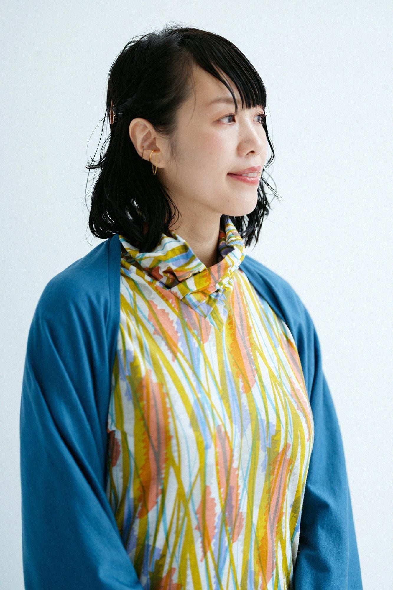 Washable Plain Stitch Wool Squirrel-like Cardigan / Pale Indigo