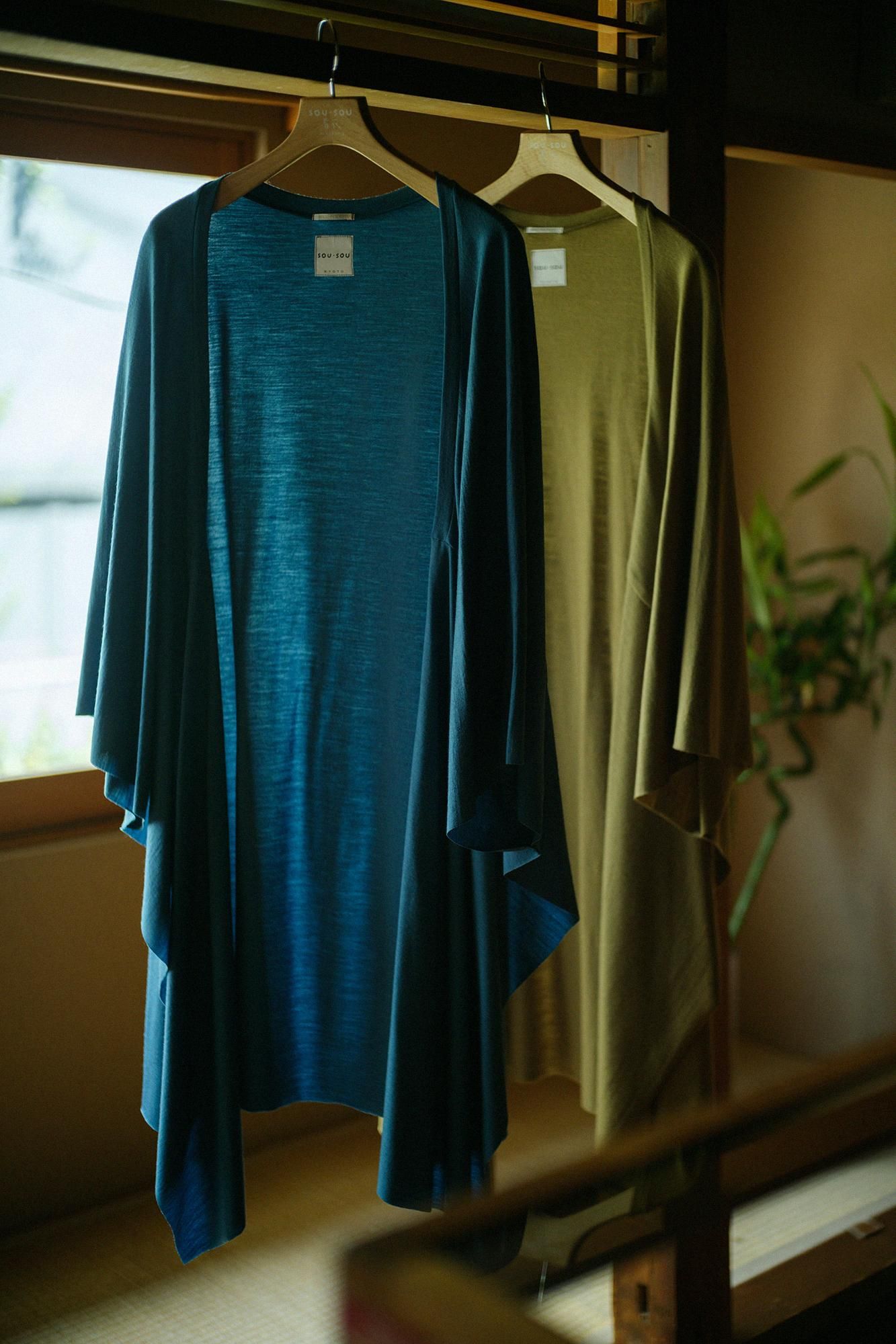 Washable Plain Stitch Wool Squirrel-like Cardigan / Pale Indigo