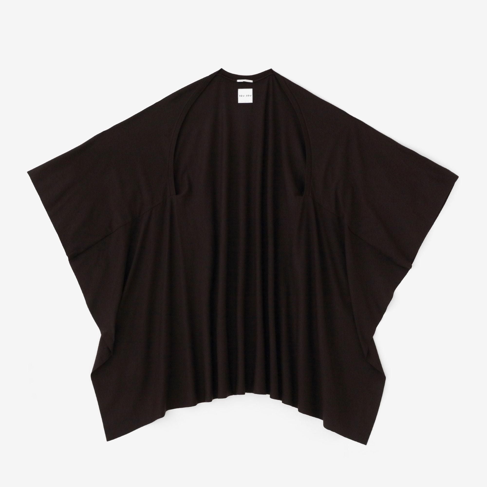 ウォッシャブルウール天竺 むささび／黒茶（くろちゃ）