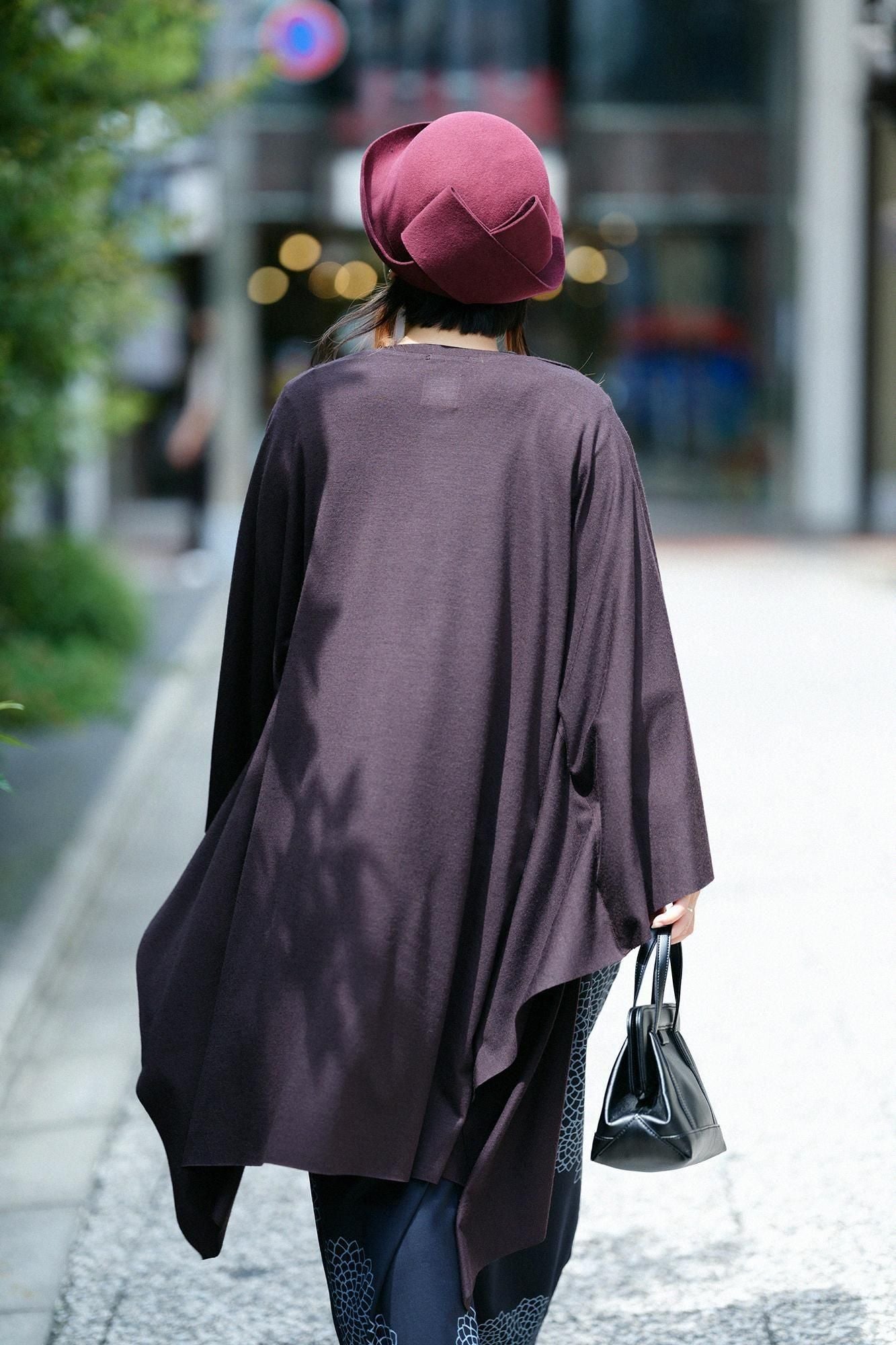 ウォッシャブルウール天竺 むささび／黒茶（くろちゃ）