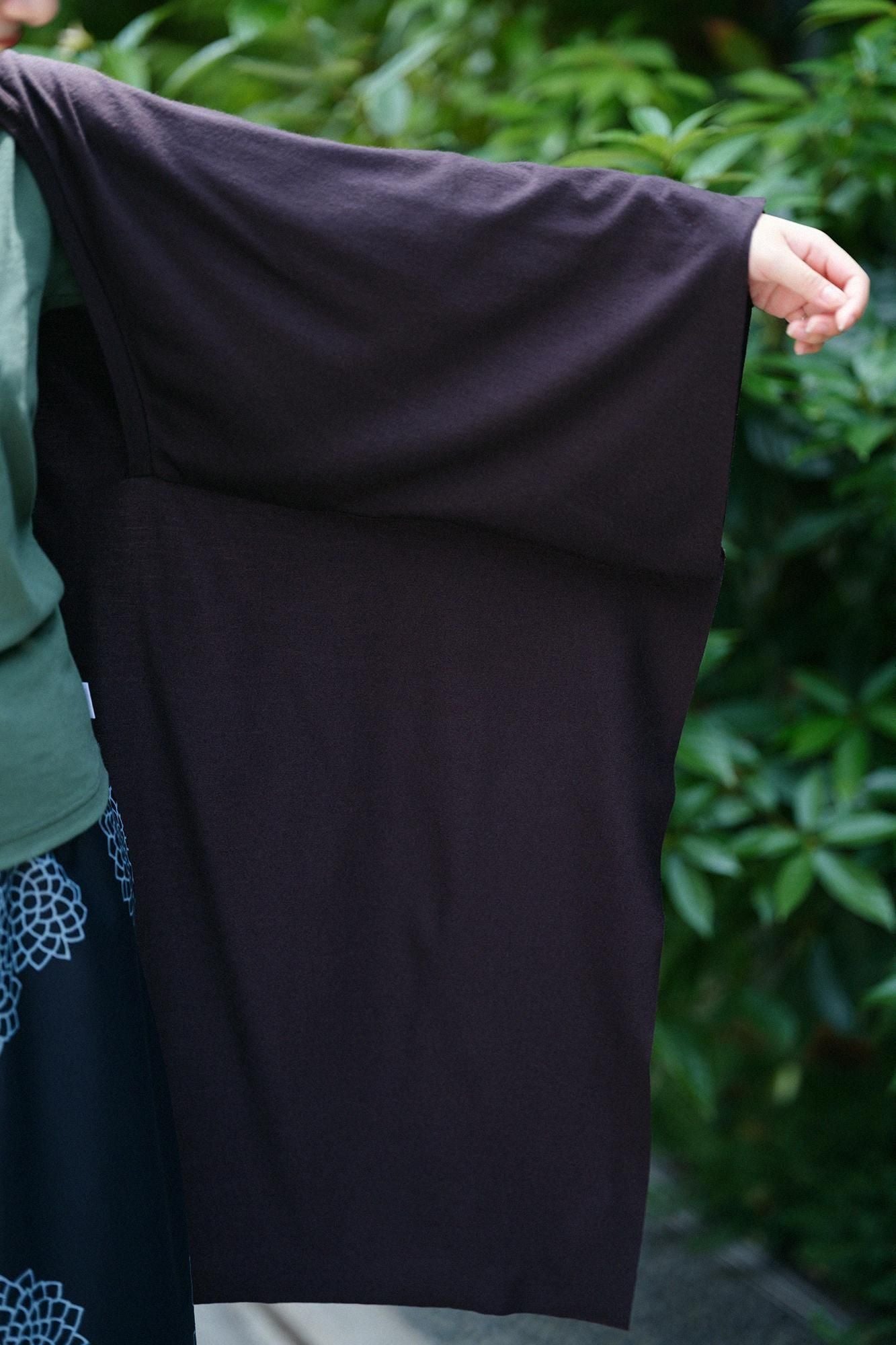 ウォッシャブルウール天竺 むささび／黒茶（くろちゃ）