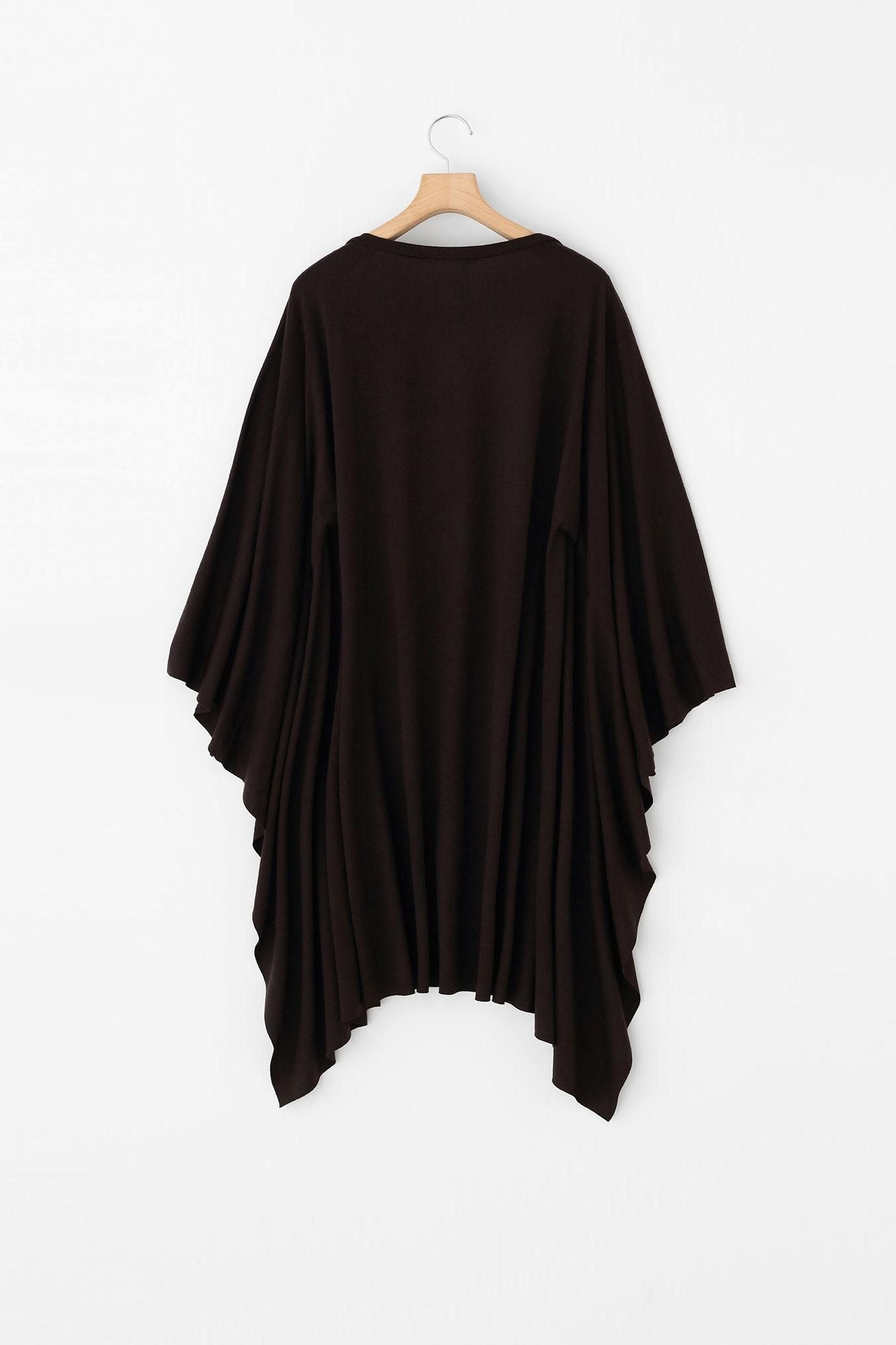 ウォッシャブルウール天竺 むささび／黒茶（くろちゃ）