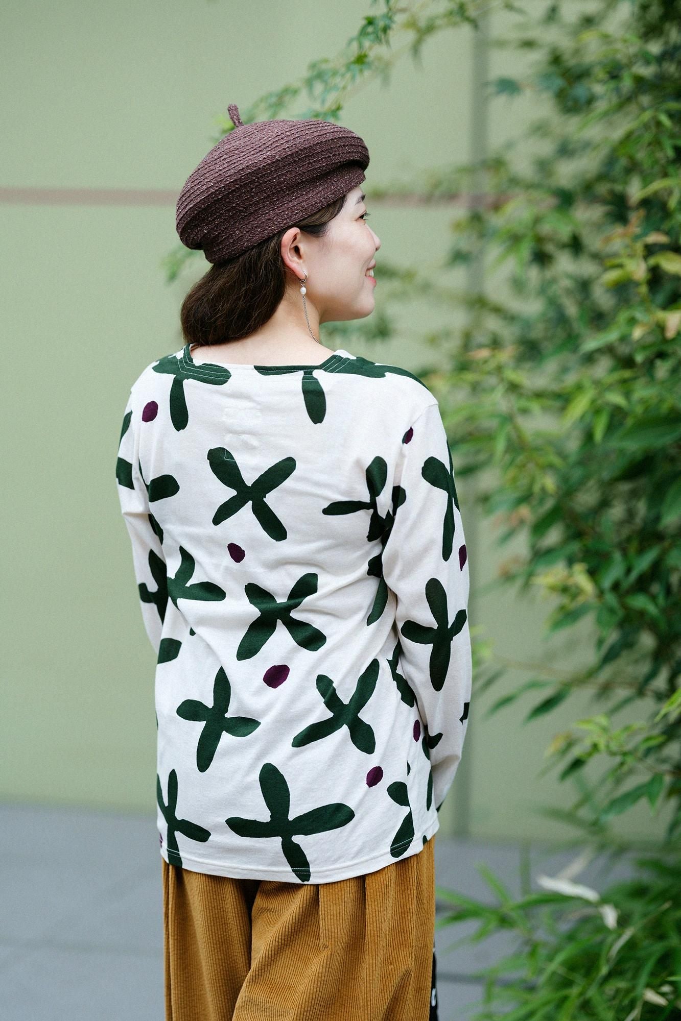 方領上衣/蘿蔔草橄欖綠