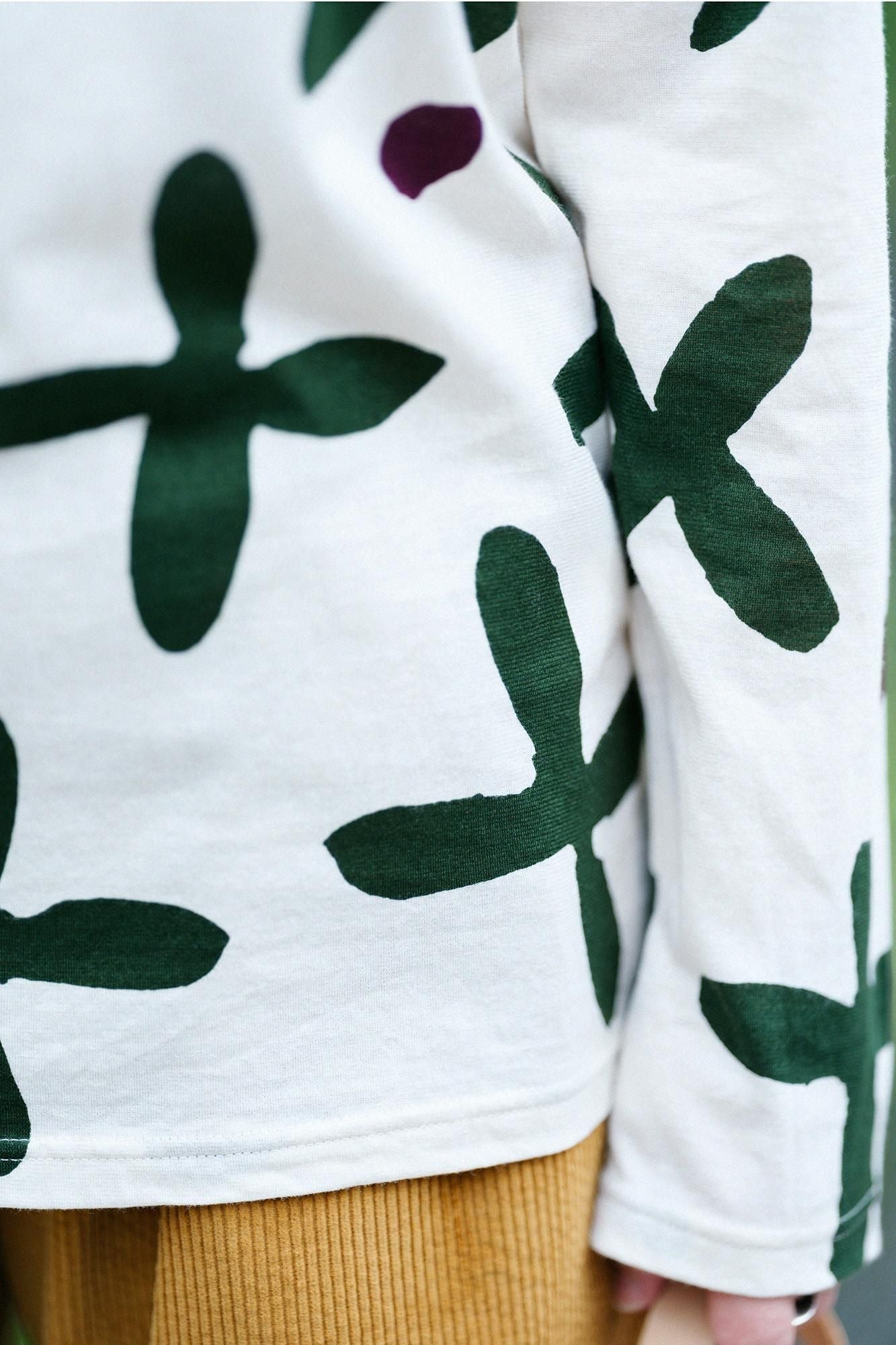 方領上衣/蘿蔔草橄欖綠