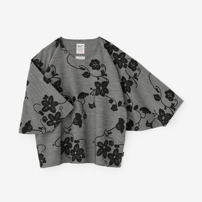 Cotton-rayon Blend Twill Weave Naginata Square Top / Graceful Dark Grey