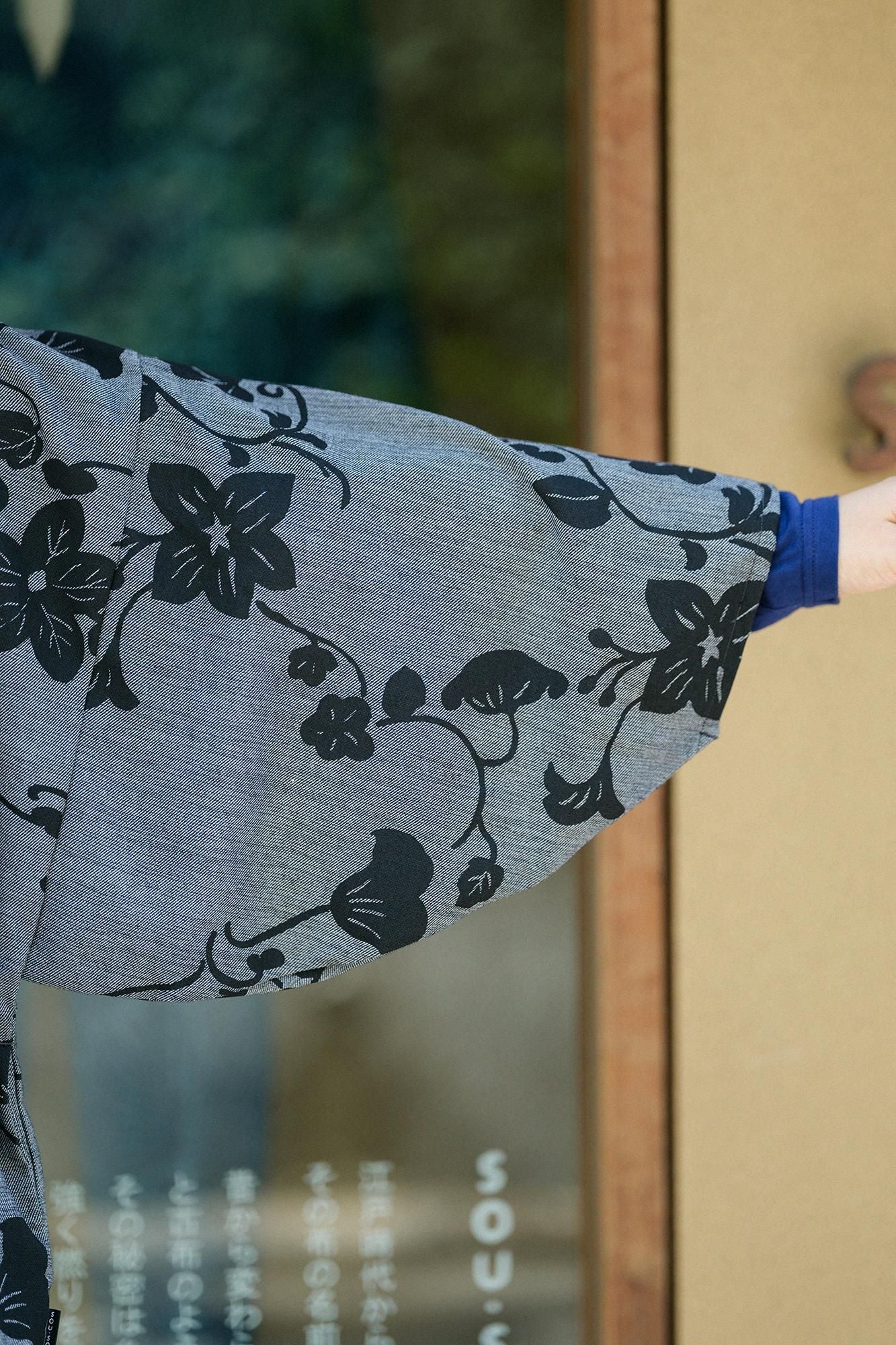 Cotton-rayon Blend Twill Weave Naginata Square Top / Graceful Dark Grey