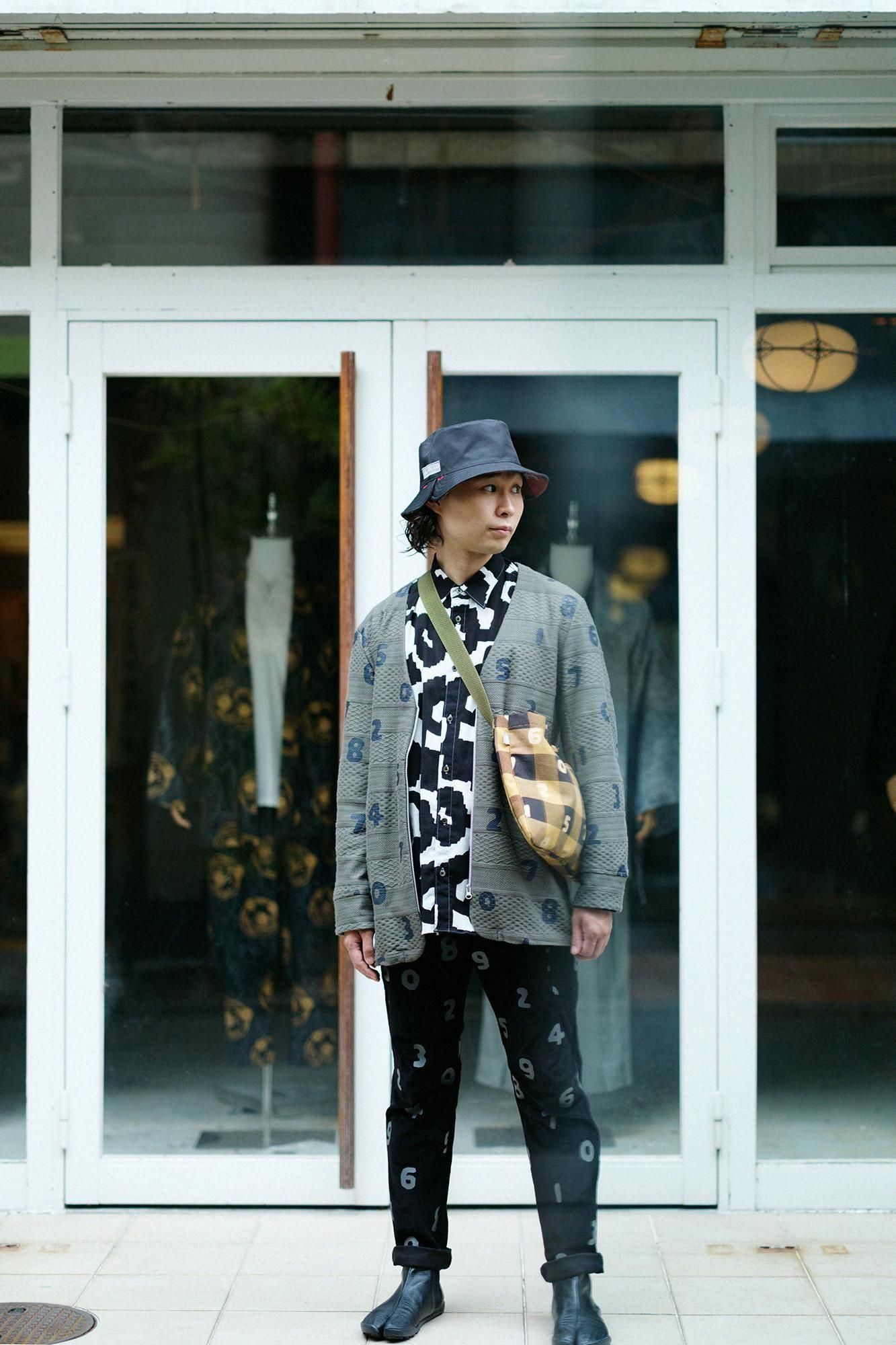 高島縮棉 20/20長袖襯衫／木蓮唐草