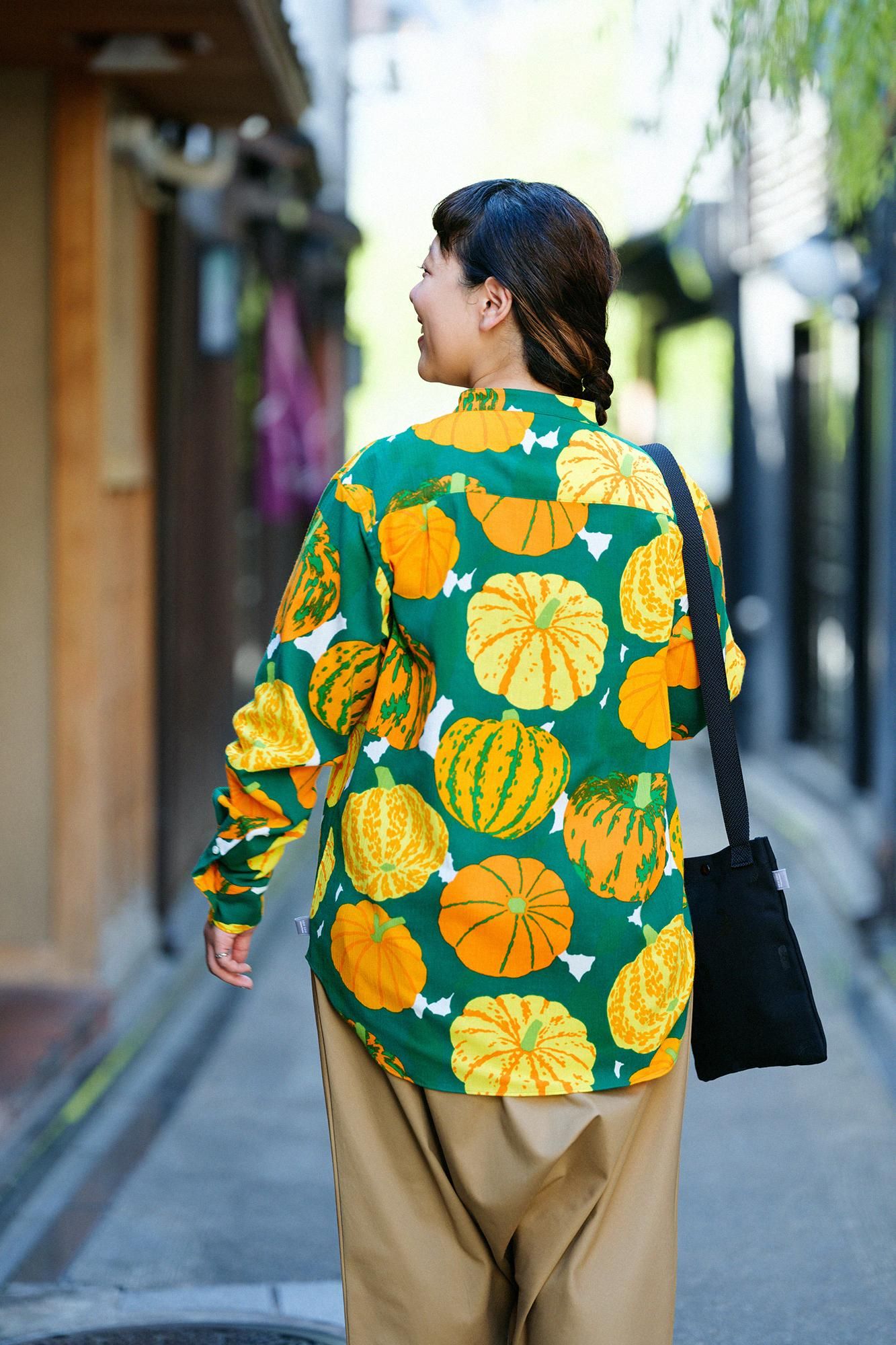 Shiji Takashima 20/20 Stehkragenhemd/Kürbis