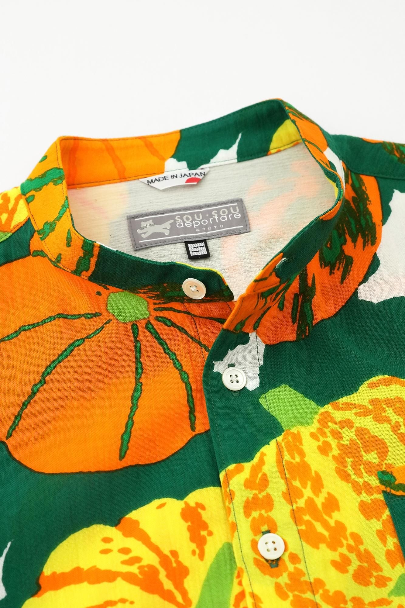 Shiji Takashima 20/20 Stehkragenhemd/Kürbis