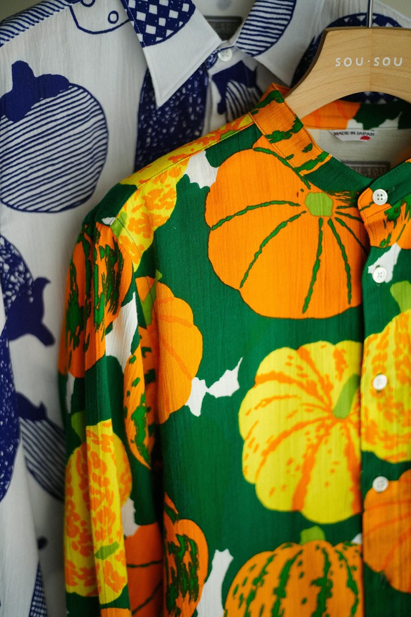 Shiji Takashima 20/20 Stehkragenhemd/Kürbis