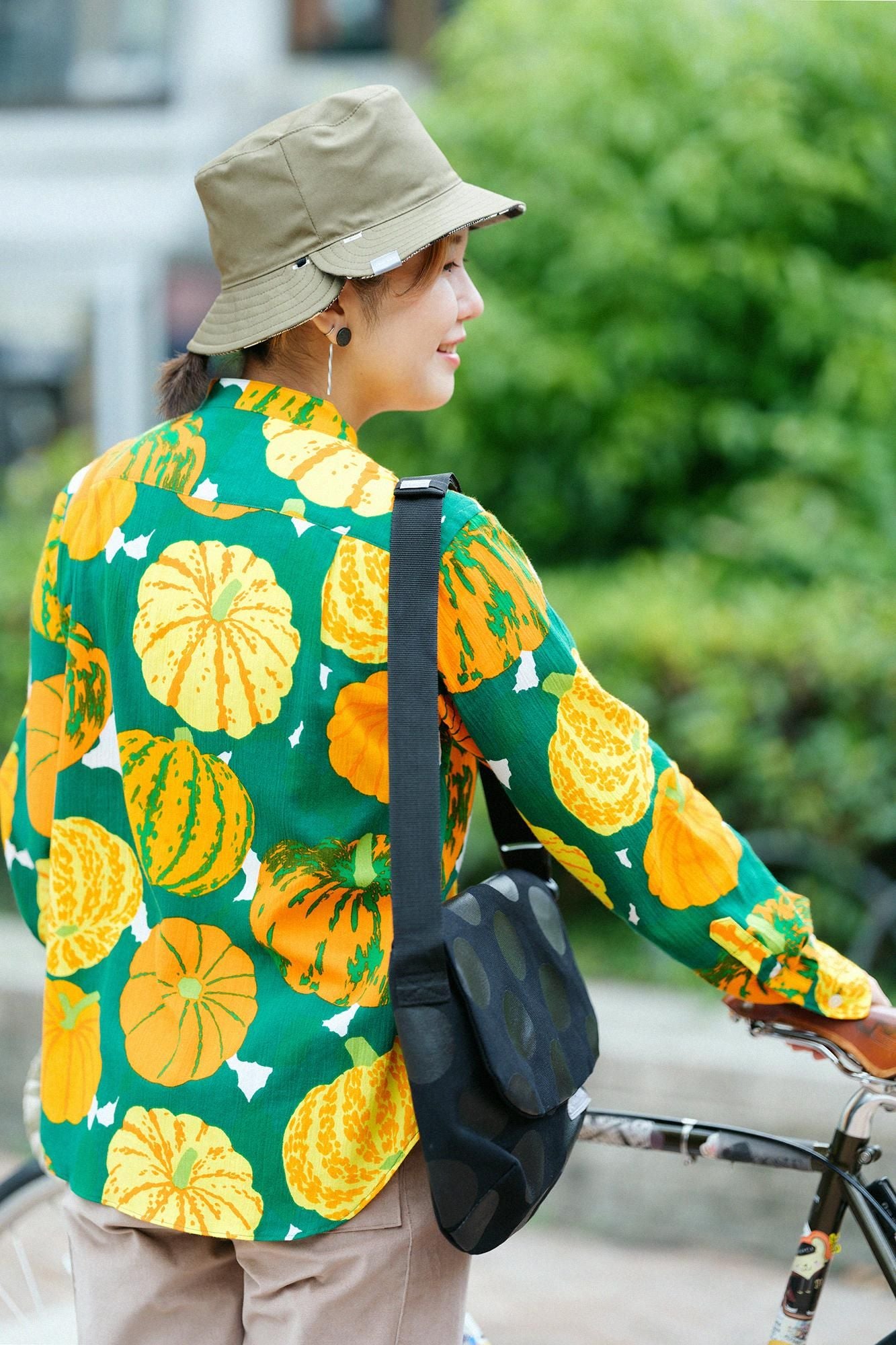 Shiji Takashima 20/20 Stehkragenhemd/Kürbis