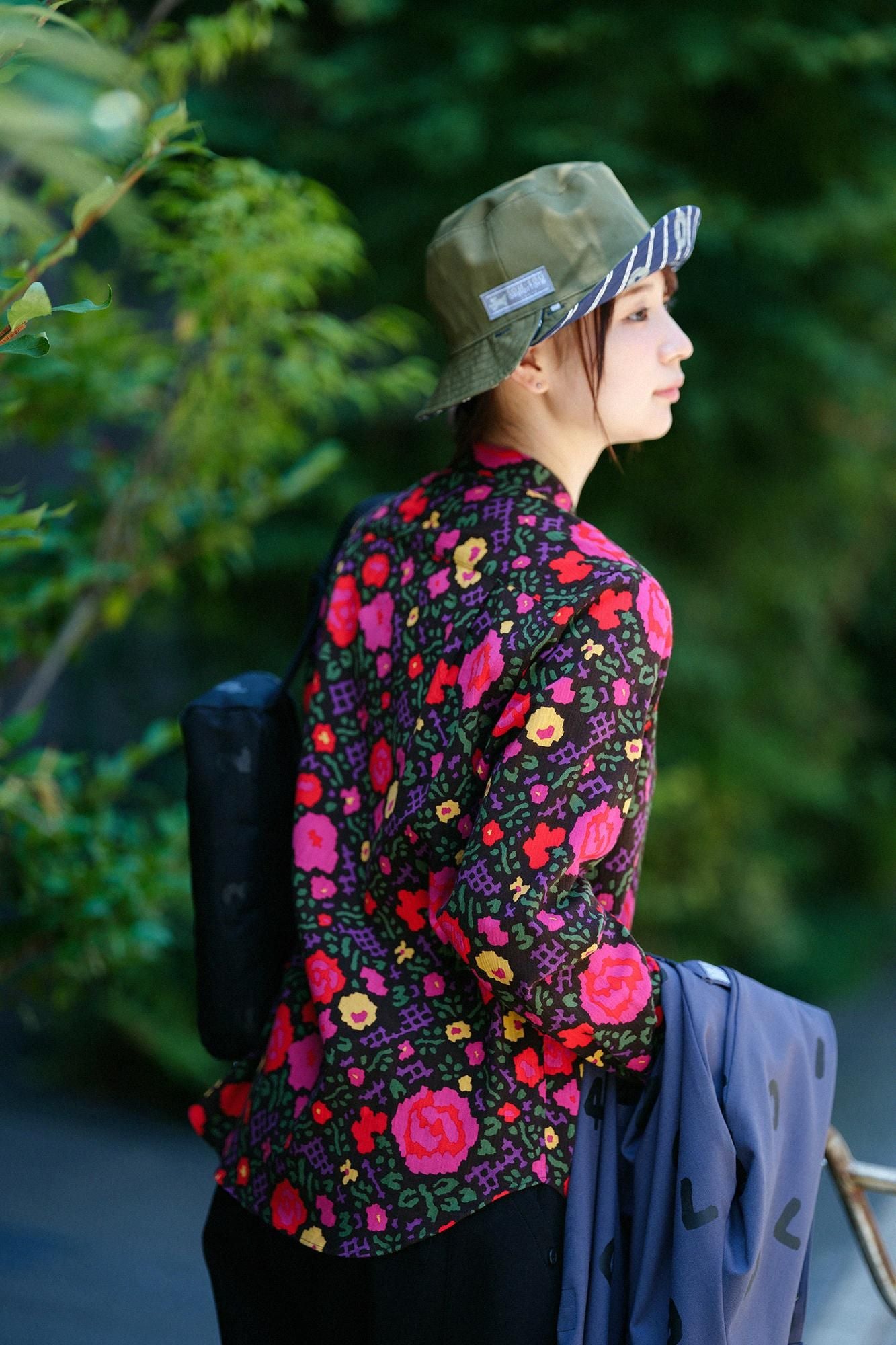 Shiji Takashima 20/20 Stehkragenhemd/Rose