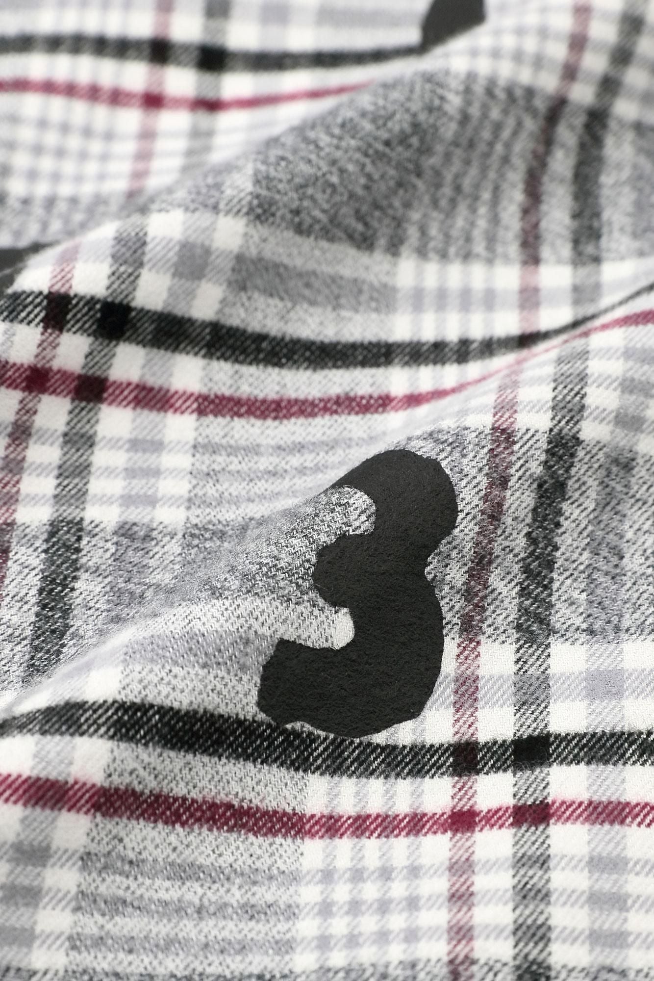 超长棉质格纹 H.N.BIKE 连衣裙/SO-SU-U 灰色