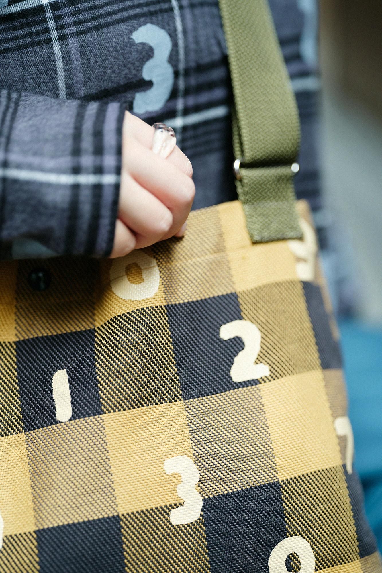 重磅斜纹布格纹 Sacoche/SO-SU-U 芥末色