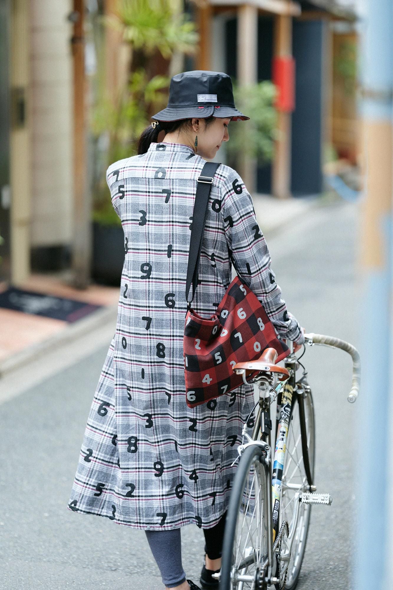 헤비 트윌 체크 사코슈／SO-SU-U 빨간색