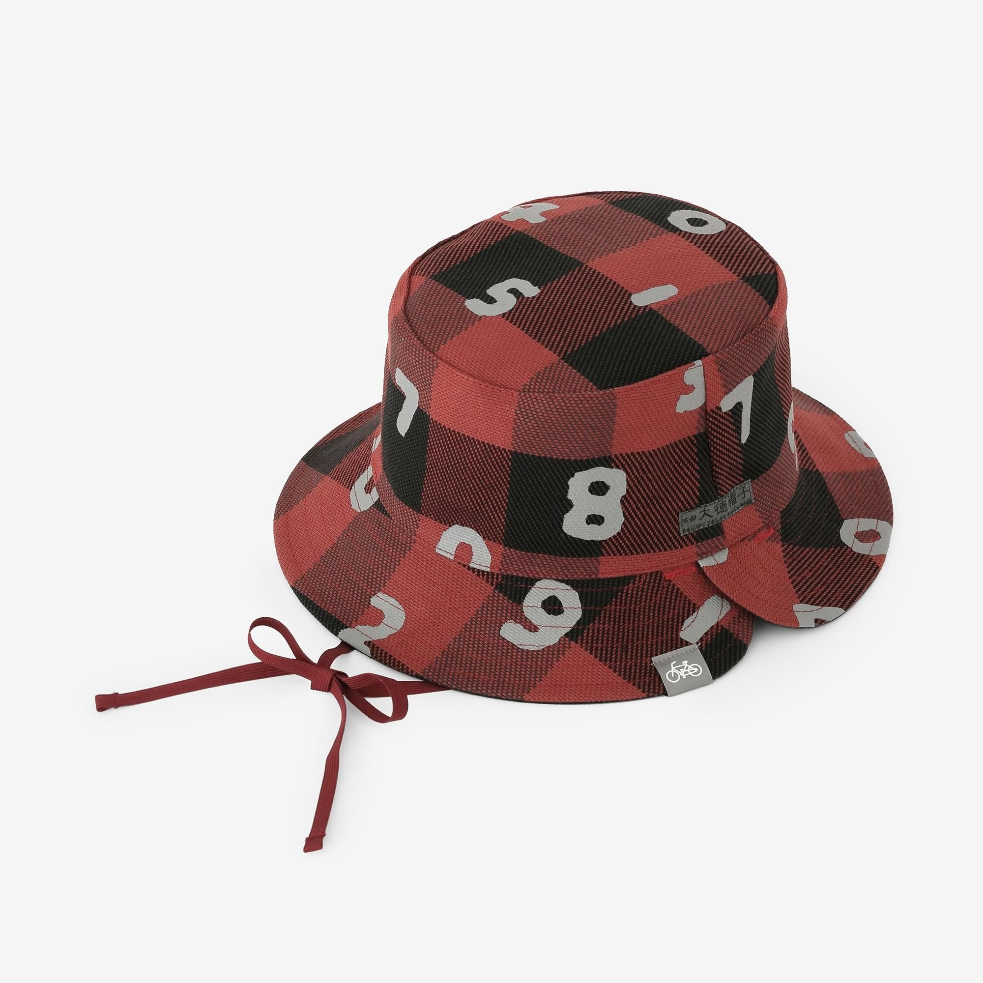 net限定】リバーシブル BIKE HAT／レッドチェック×SO-SU-U