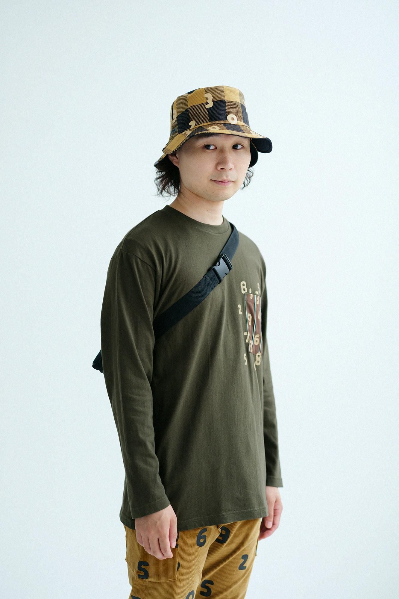 長袖 ポケットTシャツ[5.6]／アーミーグリーン×SO-SU-U昆（こん）