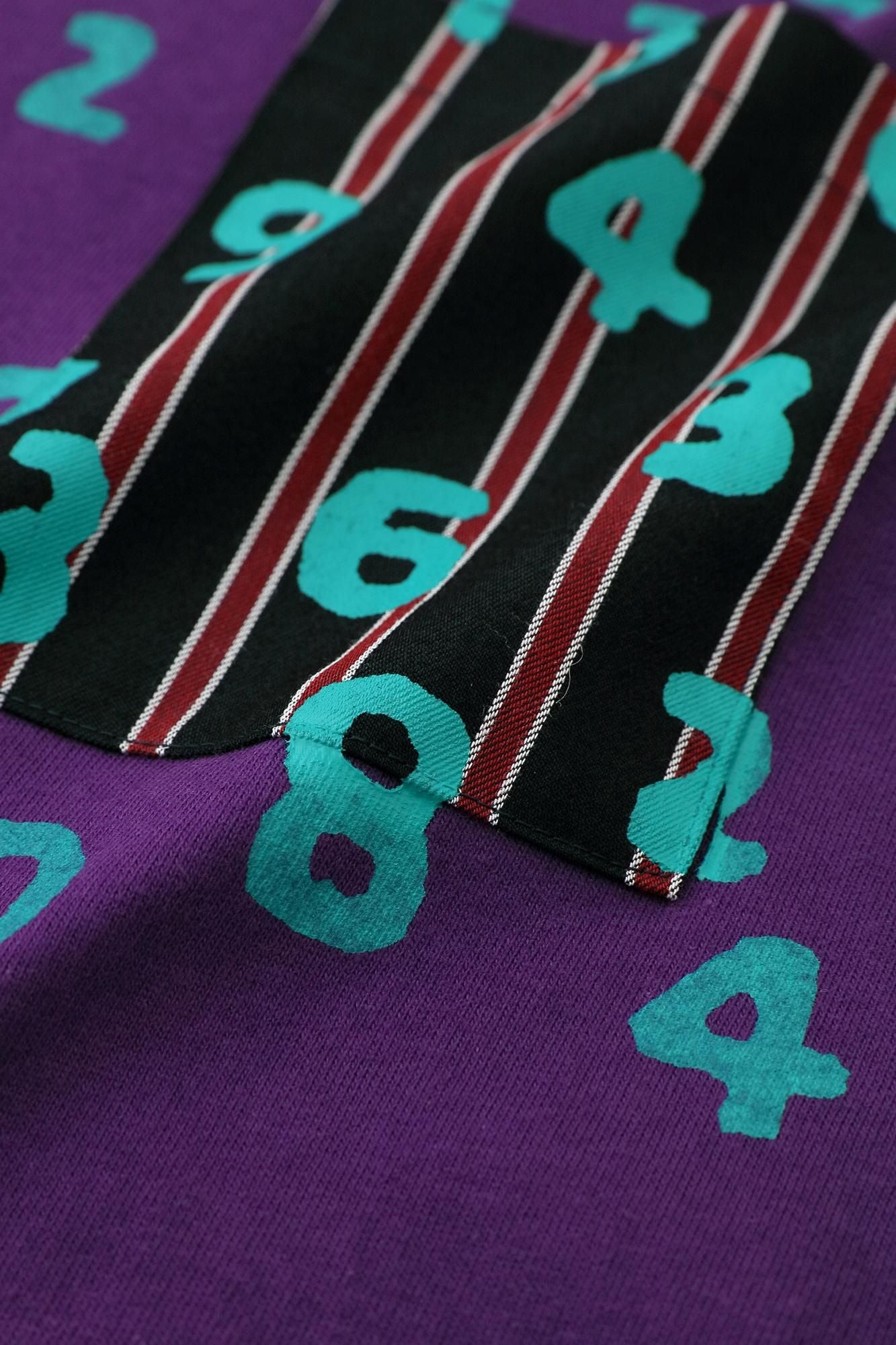 Langarm-T-Shirt mit Taschen [5,6]/Lila×SO-SU-UKon