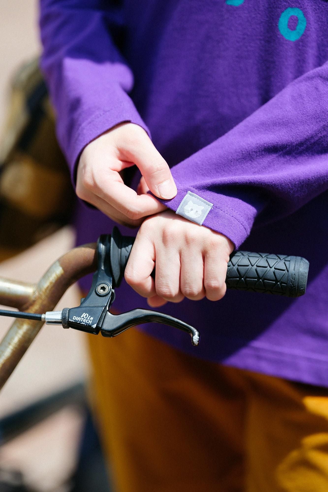 Langarm-T-Shirt mit Taschen [5,6]/Lila×SO-SU-UKon