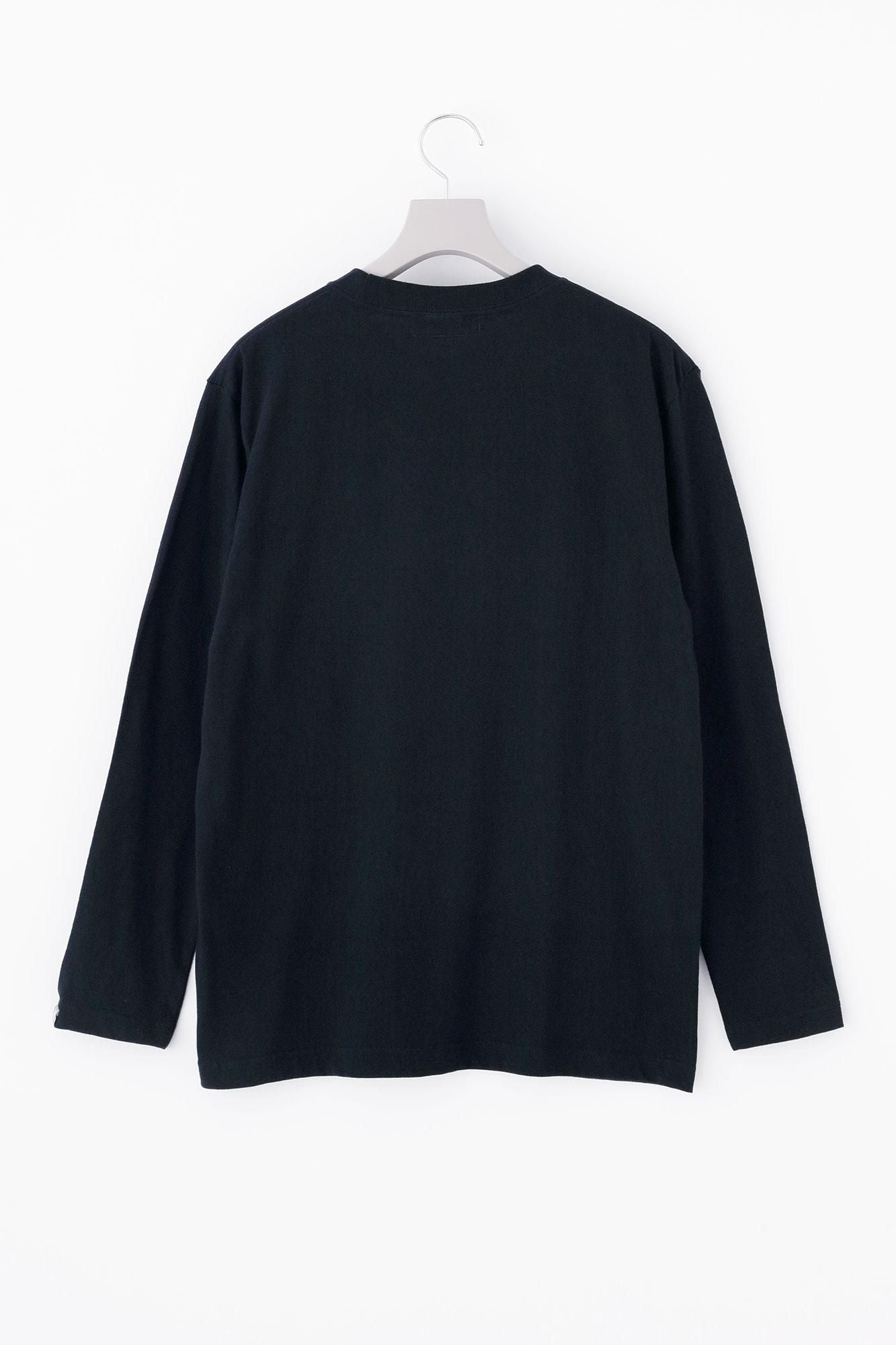 長袖 ポケットTシャツ[5.6]／ネイビー×SO-SU-U昆（こん）