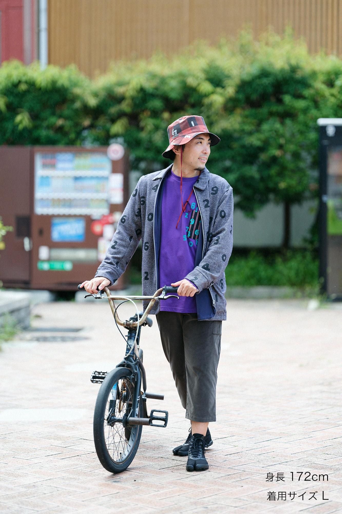 棉斜紋織有領ZIP UP外套／SO-SU-U十數 混藍色