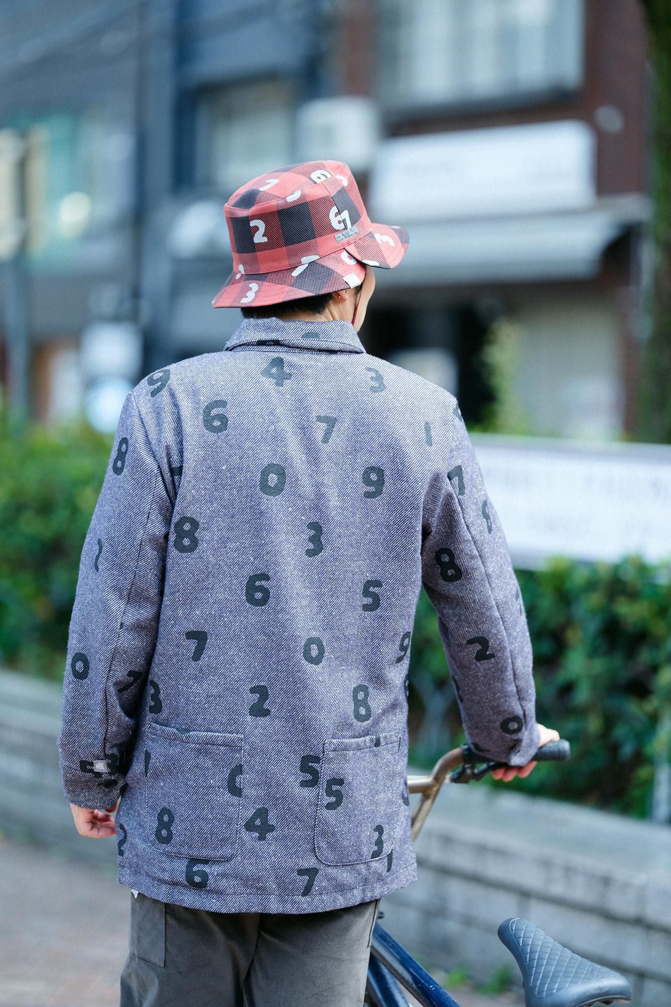 棉斜紋織有領ZIP UP外套／SO-SU-U十數 混藍色