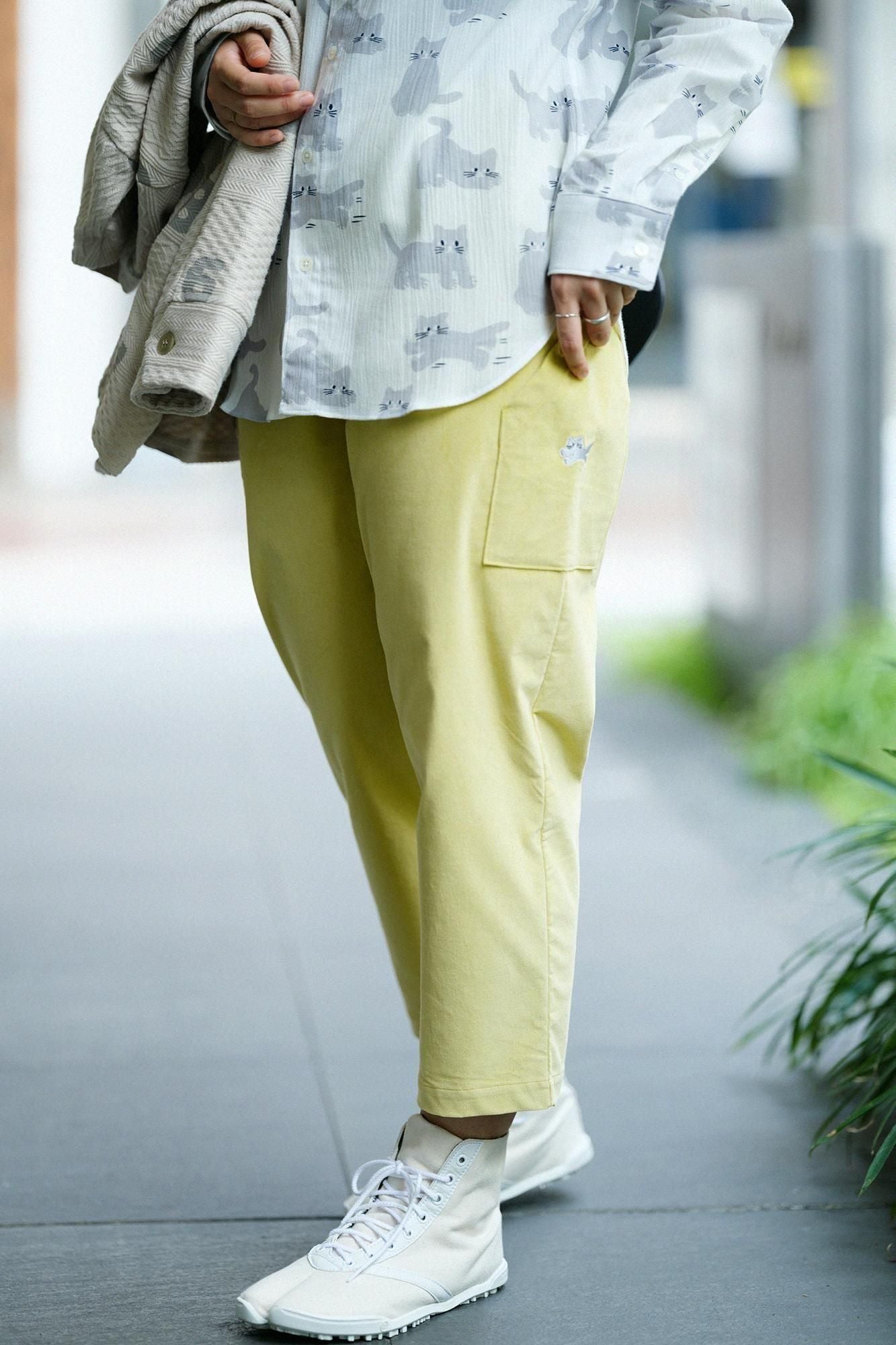 弹力灯芯绒 BIKE Suteteko/柠檬黄