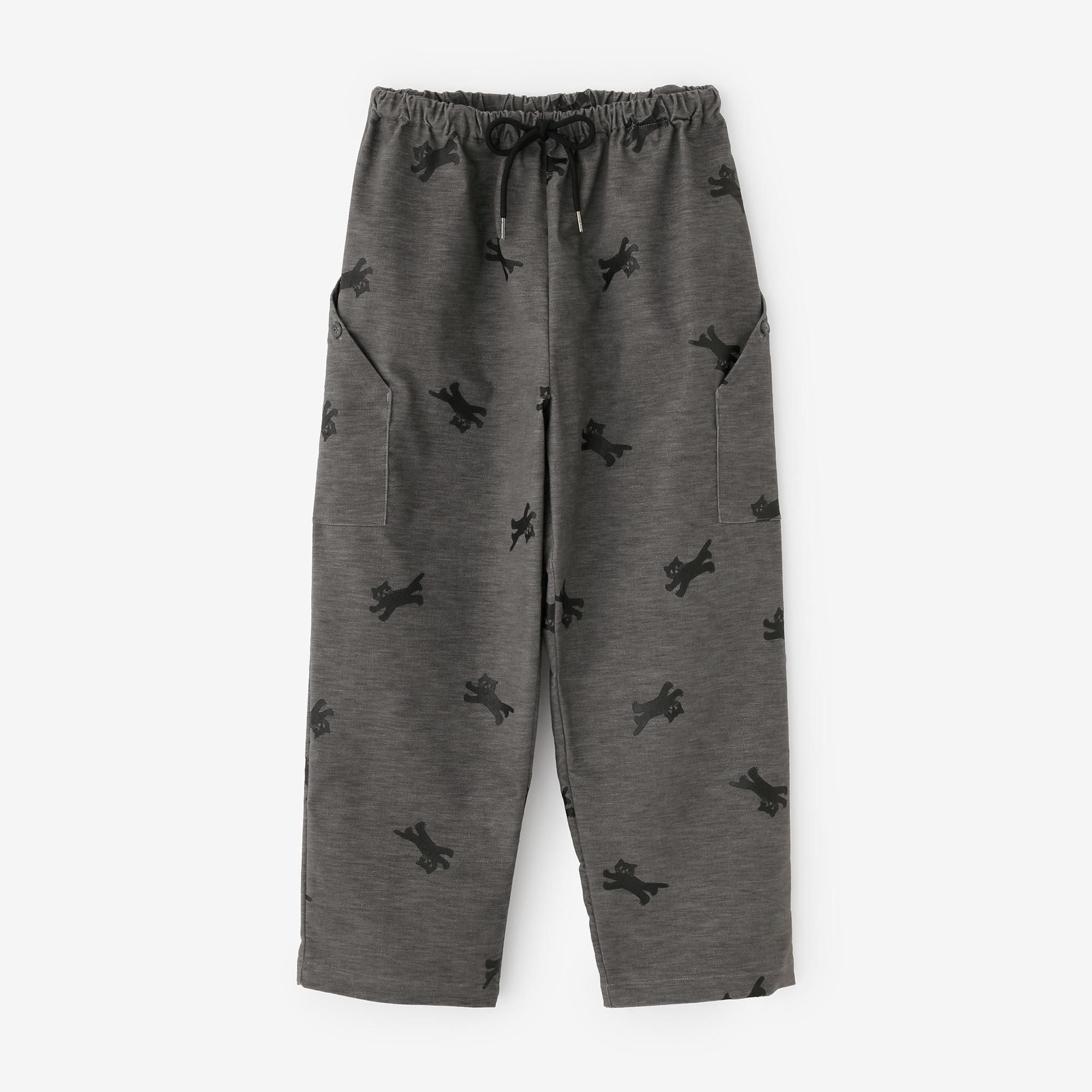 【net限定】ストレッチビロード BIKE すててこ／ねこ かけっこ グレー