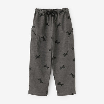 【net限定】ストレッチビロード BIKE すててこ／ねこ かけっこ グレー