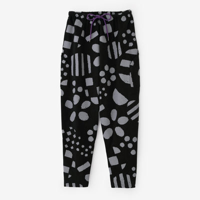 立體壓紋緹花 BIKE 修腿馬術褲／明麗 陽 黑色