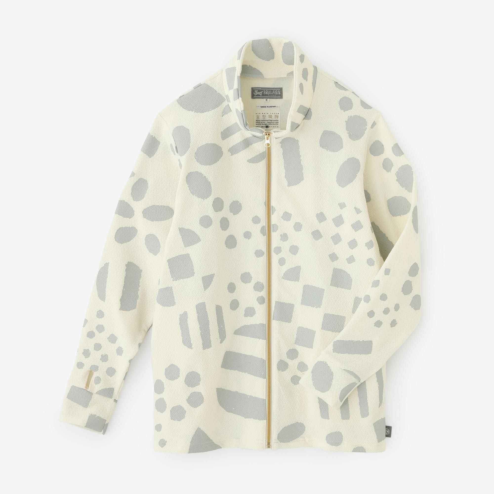 Puckered Jacquard H.W.S ZIP UP Blouson / Spring Buds Sunny Ivory