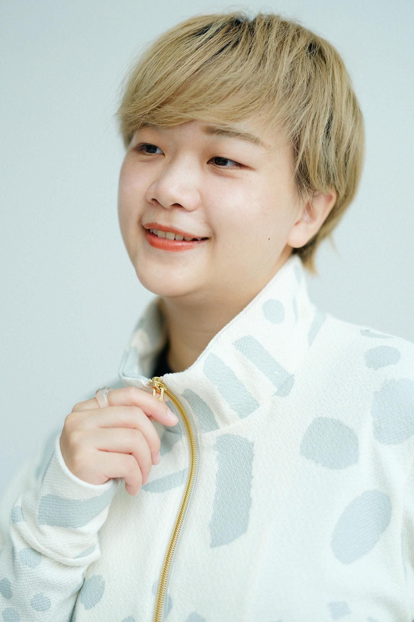 Puckered Jacquard H.W.S ZIP UP Blouson / Spring Buds Sunny Ivory