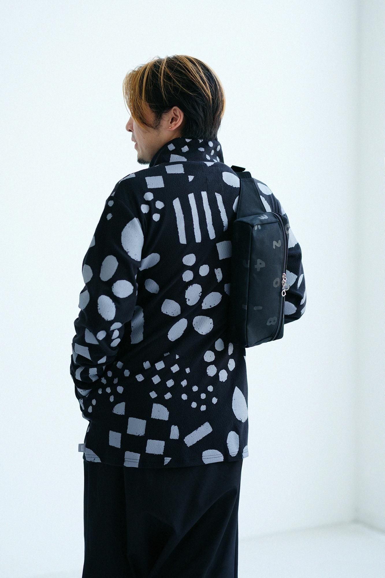 Puckered Jacquard H.W.S ZIP UP Blouson / Spring Buds Sunny Black
