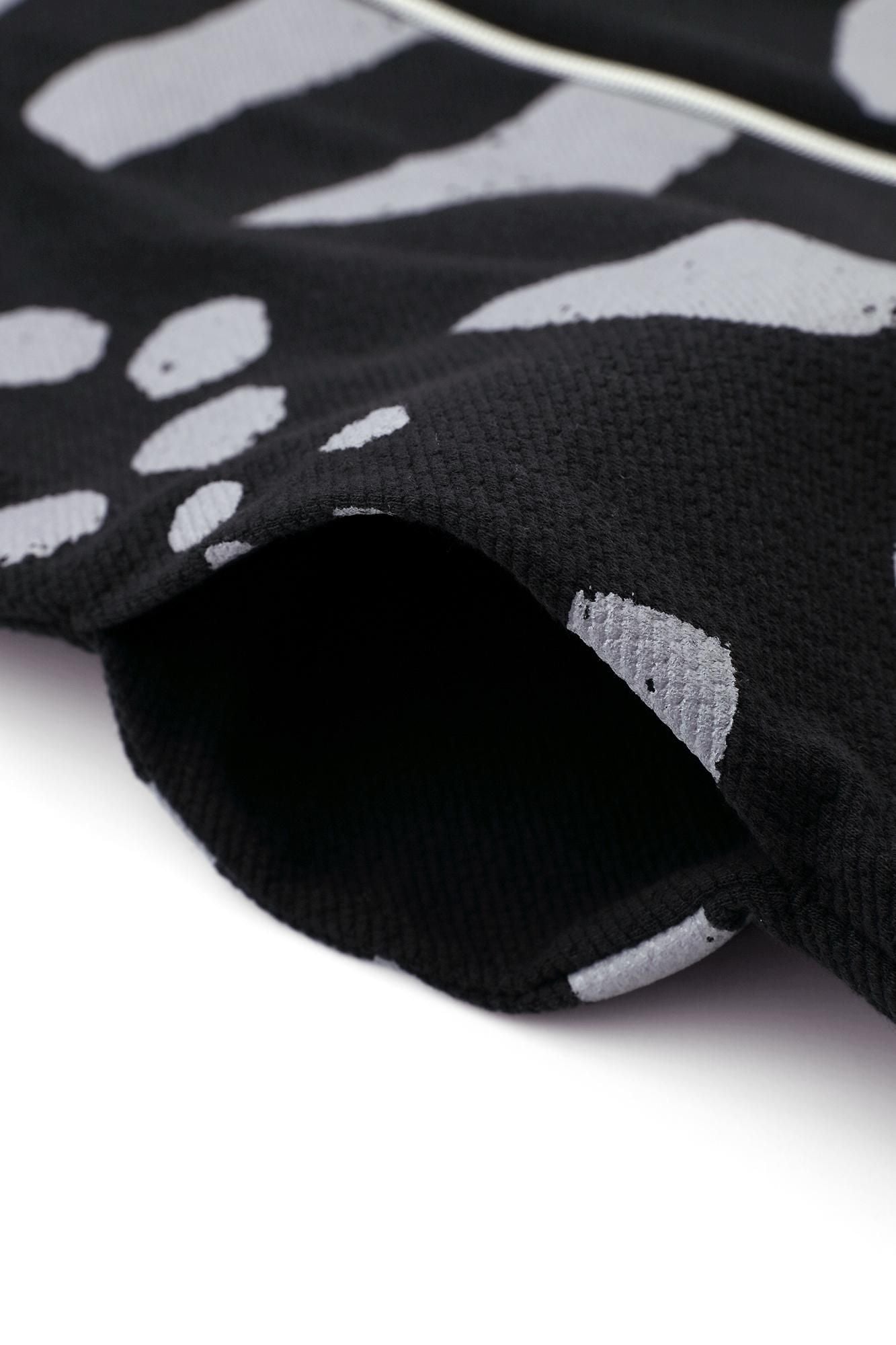 Puckered Jacquard H.W.S ZIP UP Blouson / Spring Buds Sunny Black