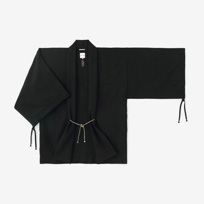 【net限定】毛麻混（けあさこん） 宮中袖（きゅうちゅうそで） 短衣（たんい） 単（ひとえ）／濡羽色（ぬればいろ）