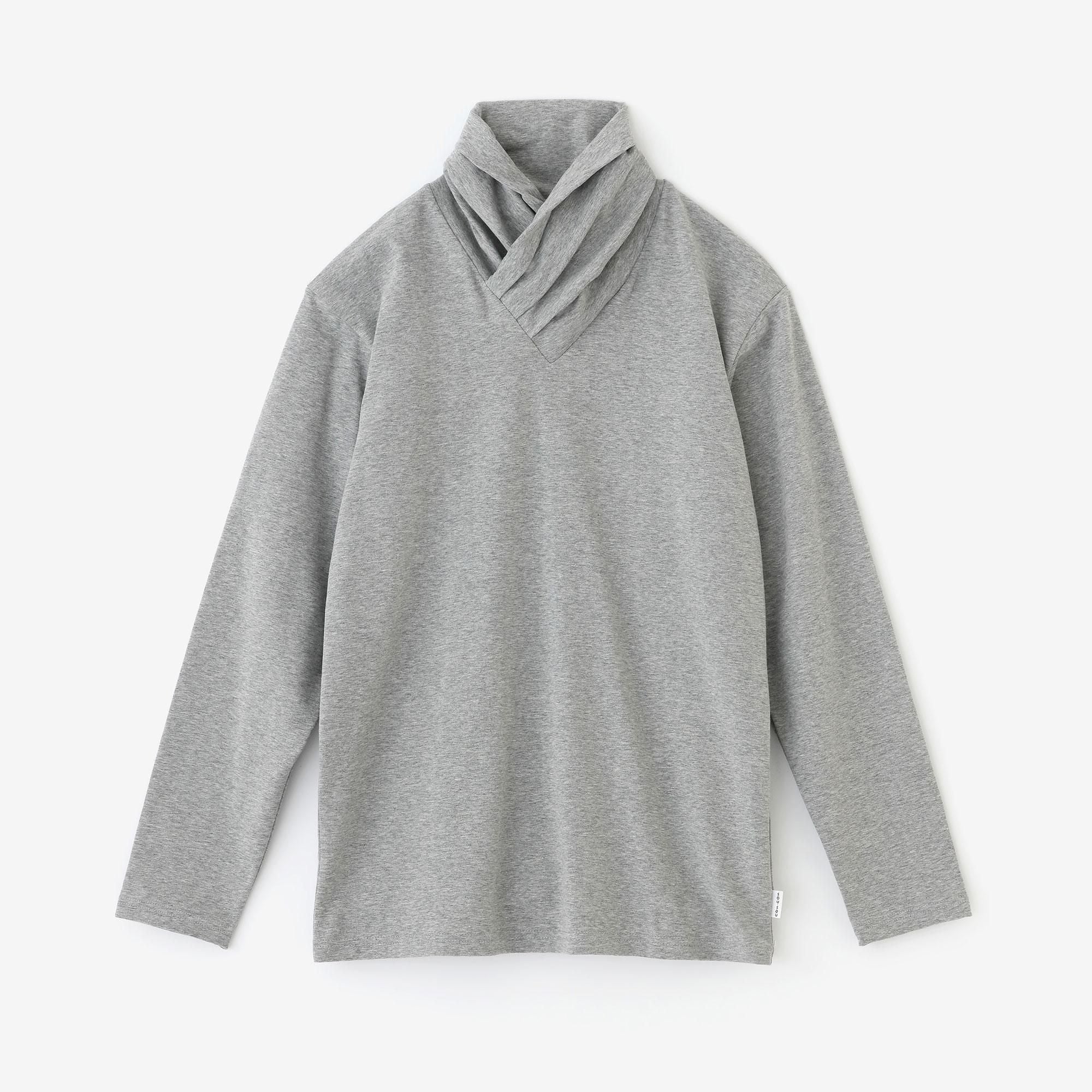 ベア天竺 衿巻ジバン／杢灰（もくはい）