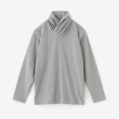 ベア天竺 衿巻ジバン／杢灰（もくはい）