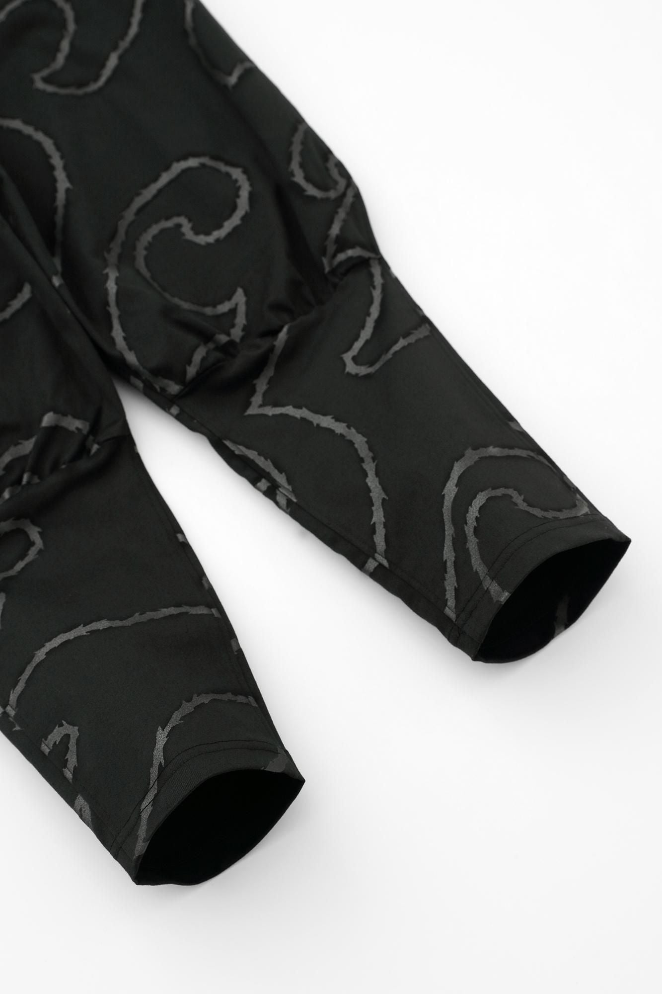 伸（しん） 綾織（あやおり） 裁付（たっつけ）えんゆう穿き／山万波（やままんぱ）濡羽色（ぬればいろ）