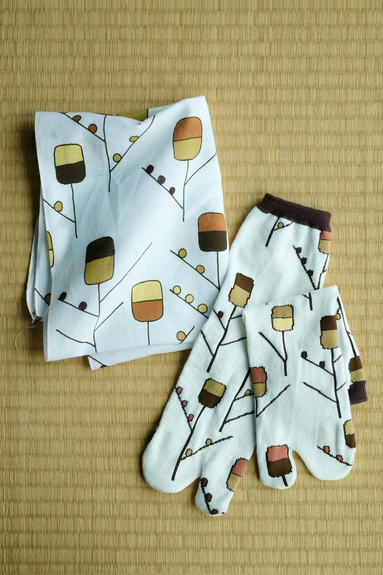 伊勢木綿 textile手ぬぐい／あどけない