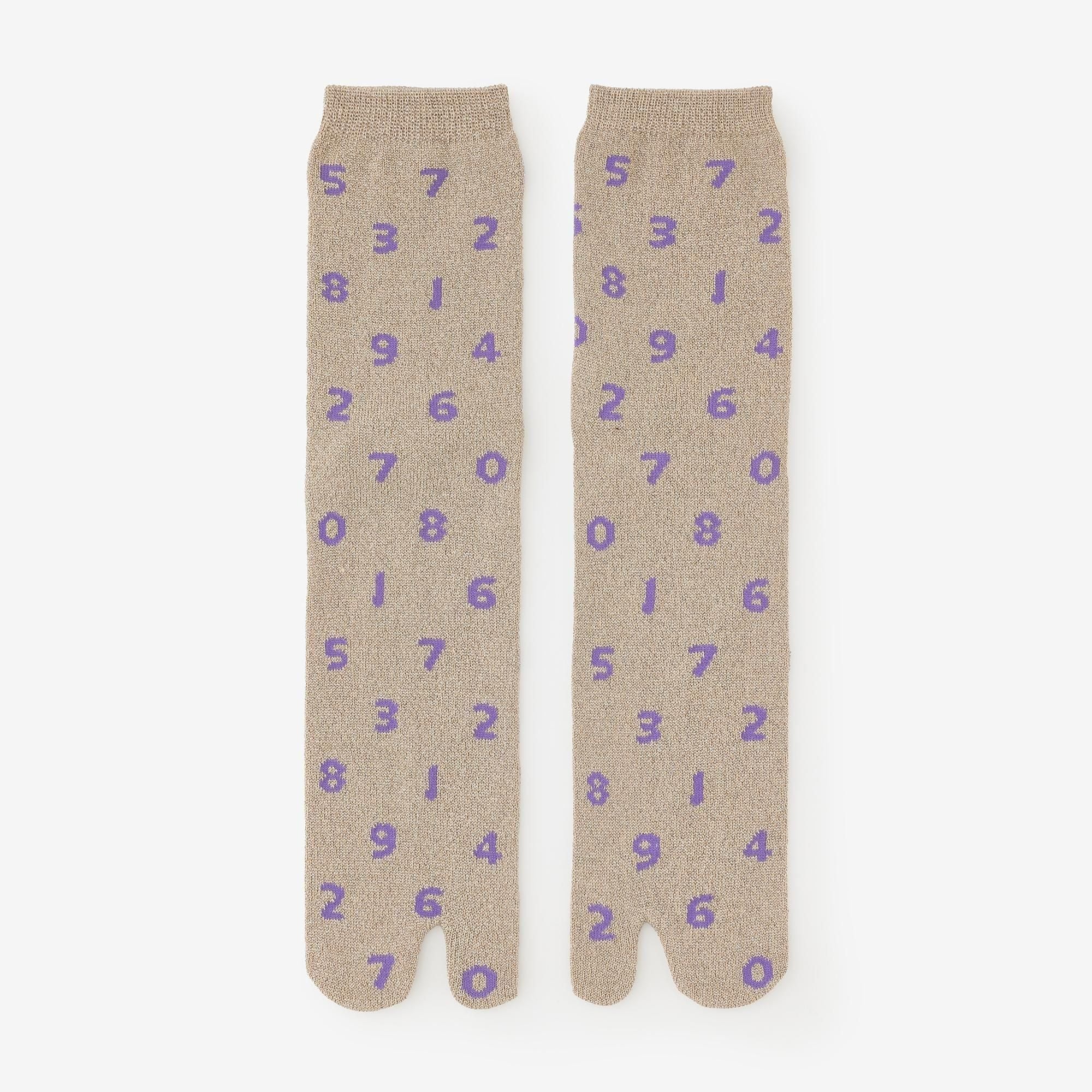 【net Limited 40%OFF】Eco Tabi Socks (Mid-calf)／SO-SU-U Hazelnut Color Glitter【Women】